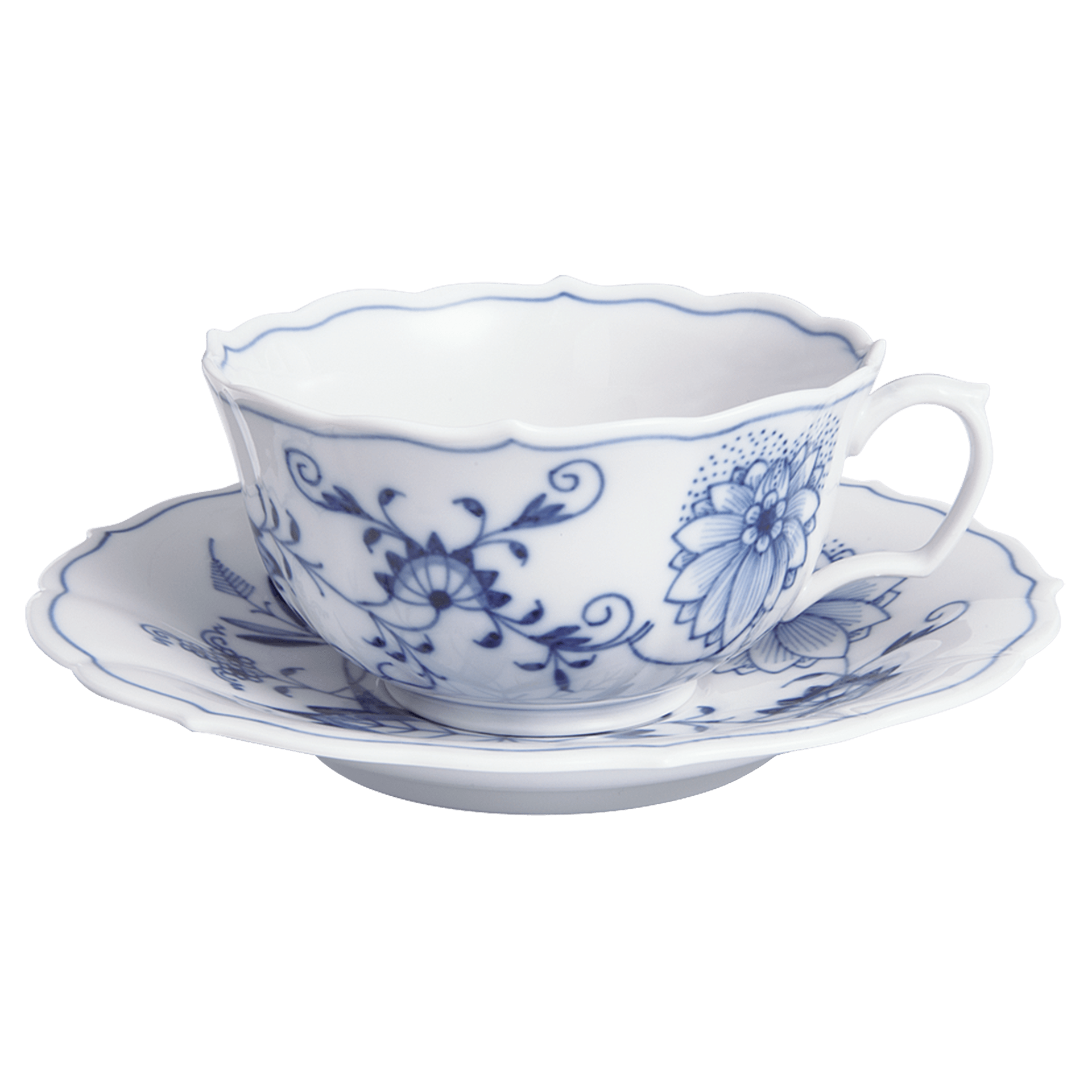 Teetasse, Zwiebelmuster, kobaltblau, weißer Rand, V 0,2 l | Meissen Form 'Neuer Ausschnitt' 800101 - 00633 - Meissen Weimar