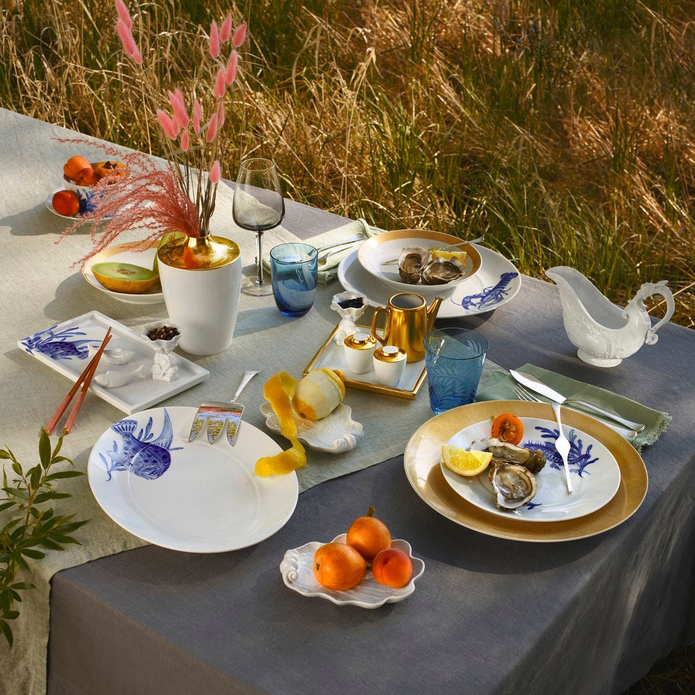 Teller, klein, 'Blue Treasures', Muschel, Ø 20 cm | Meissen Cosmopolitan 82A279 - 37071 - Meissen Weimar