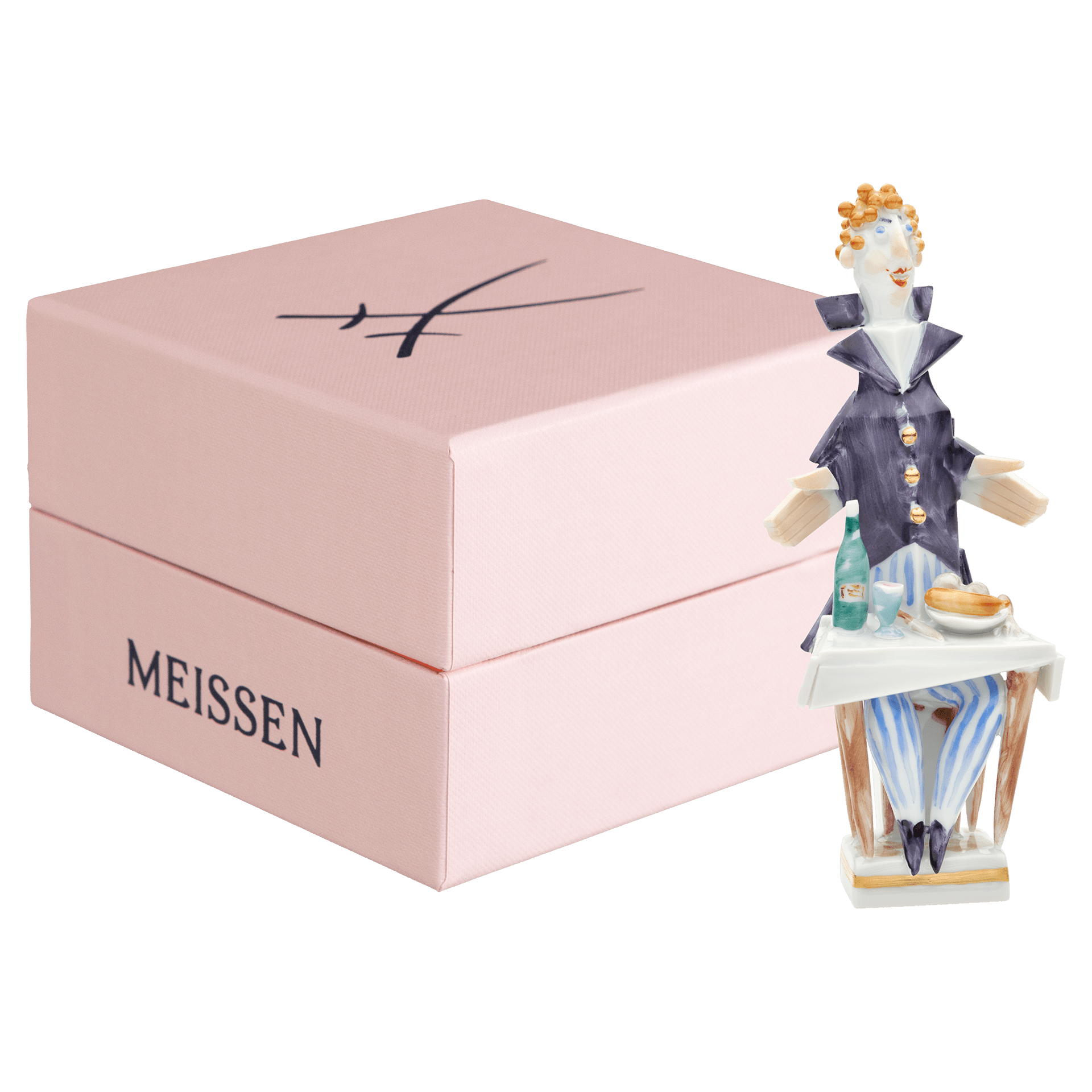 Tischlein deck dich, Bunt und gold staffiert - | Meissen Miniaturfiguren - Edition 900300 - 83233 - Meissen Weimar