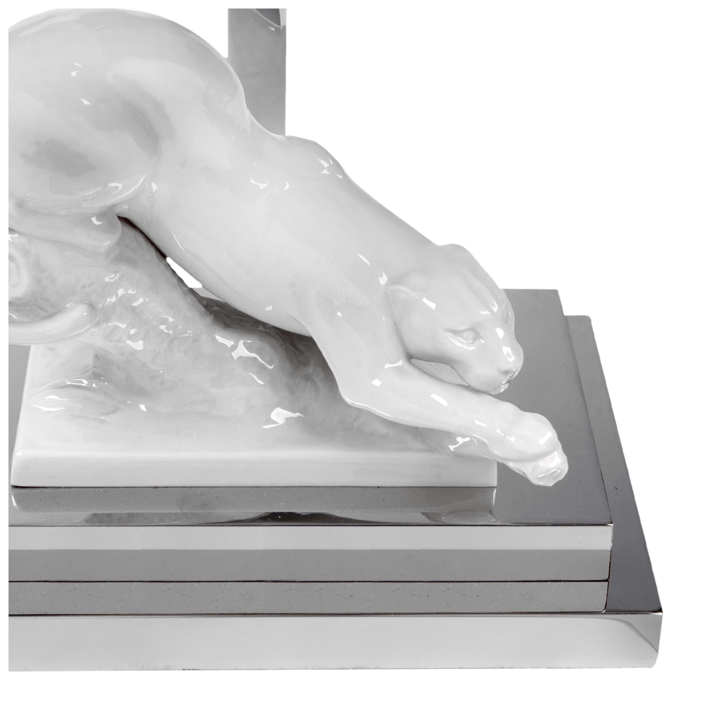 Tischleuchte Panther Weiß H 44 cm | Meissen Fine Dining 000001 - 78m16 - Meissen Weimar