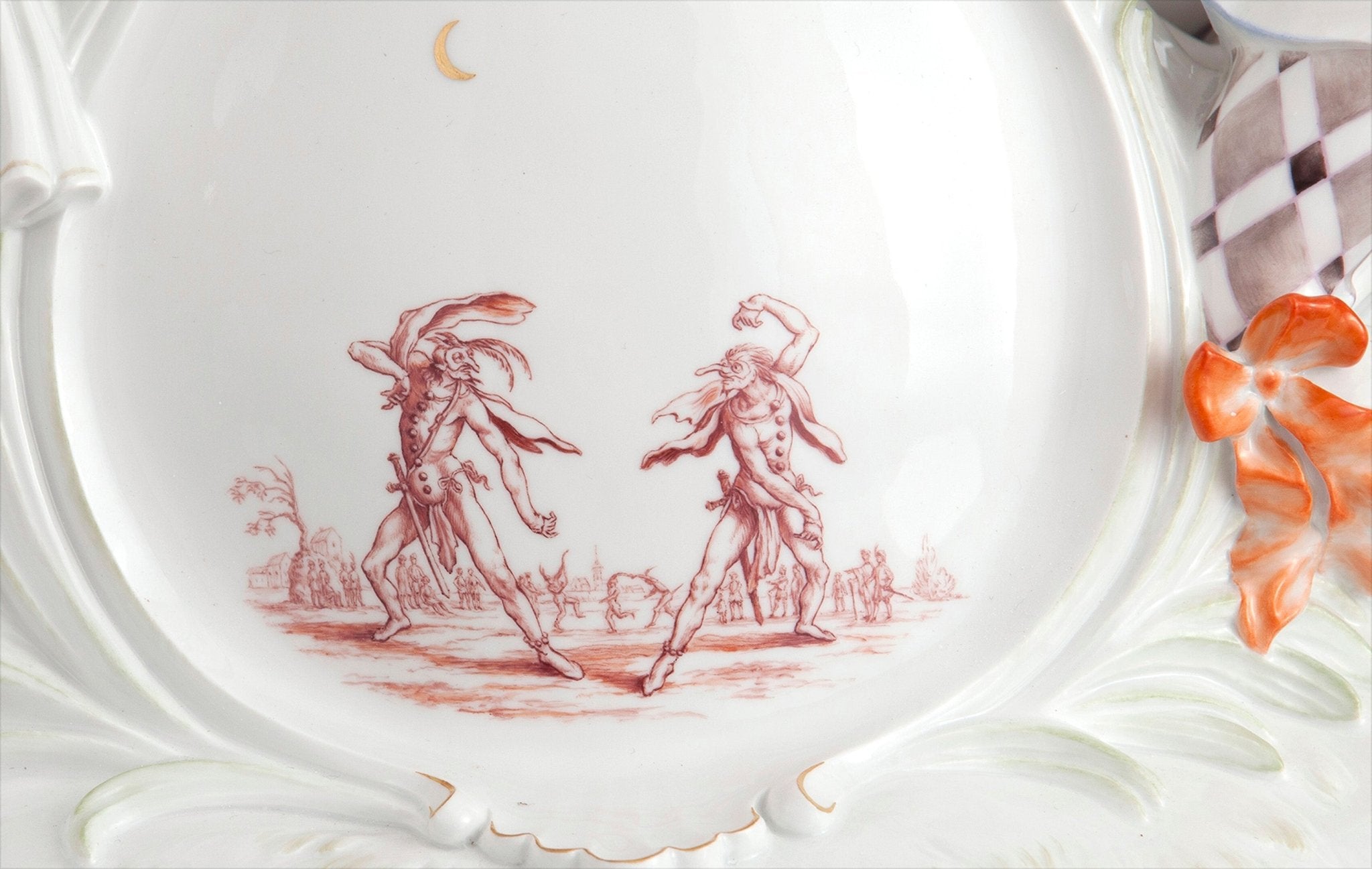 Uhr Degenfechter, Porzellan, H 32 cm | Meissen Limitierte Meisterwerke 90a984 - 60m20 - Meissen Weimar