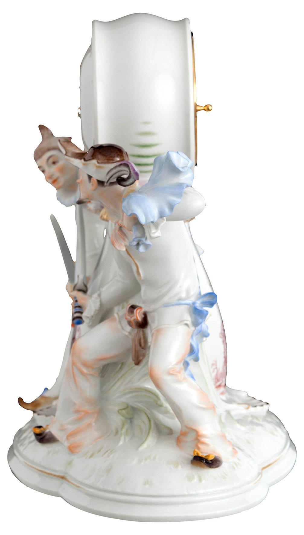 Uhr Degenfechter, Porzellan, H 32 cm | Meissen Limitierte Meisterwerke 90a984 - 60m20 - Meissen Weimar