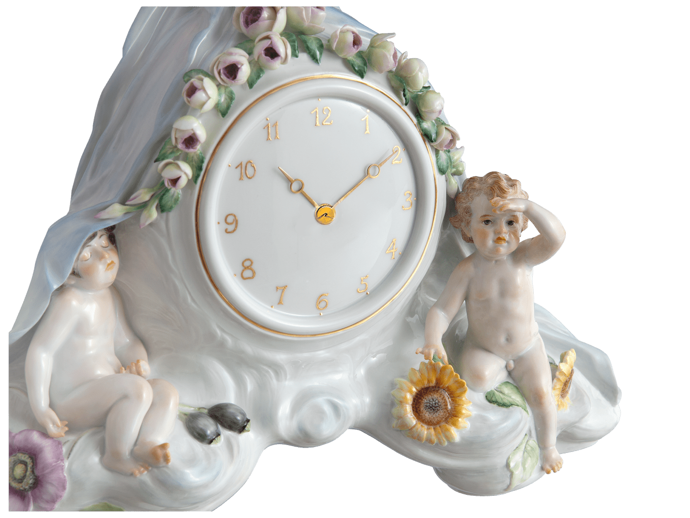Uhr, Die Zukunft, H 41 cm | Meissen Limitierte Meisterwerke 900384 - 60m21 - Meissen Weimar
