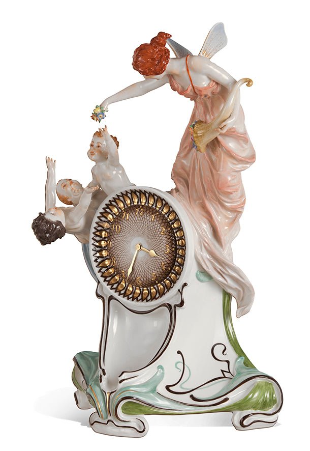 Uhr Sonnenrose, Porzellan, H 42 cm | Meissen Limitierte Meisterwerke 900384 - 60m19 - Meissen Weimar