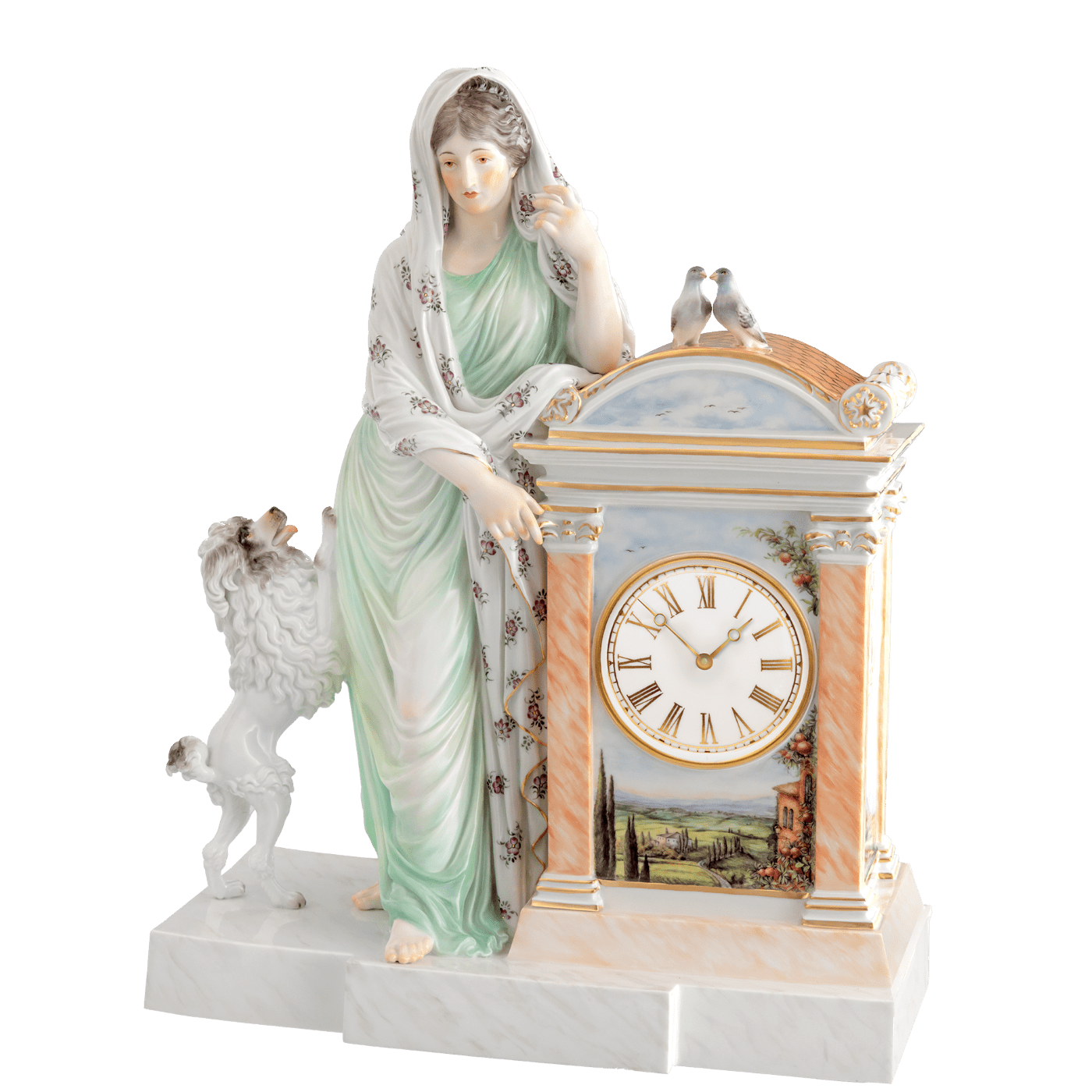Uhr Toskanische Landschaften, Limitiert, H 39 cm | Meissen Limitierte Meisterwerke 90b784 - 60m22 - Meissen Weimar