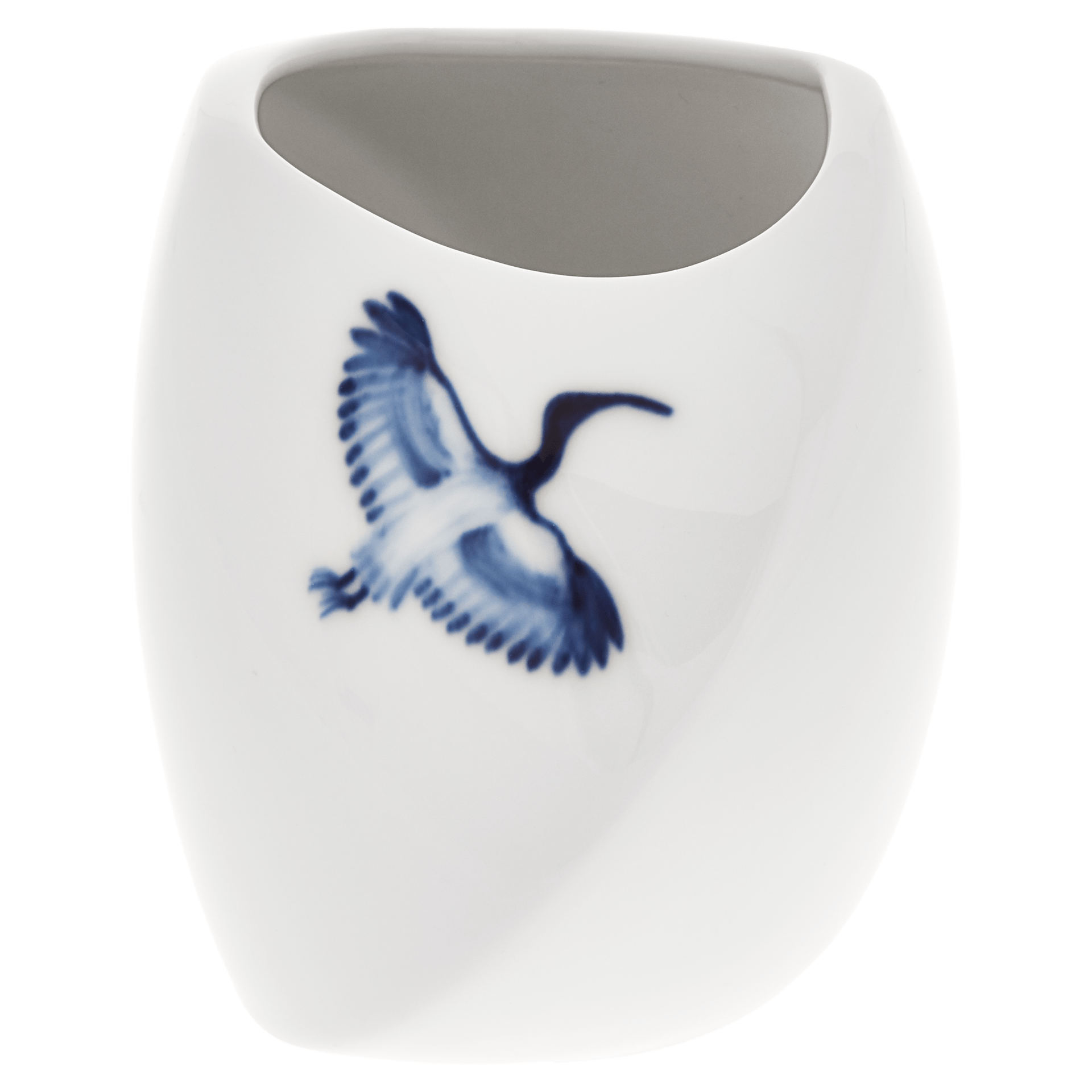 Vase, blaugrüne Gräser mit blauem Ibis, H 12 cm | Meissen Vasen - Kollektion 843401 - 50107 - Meissen Weimar