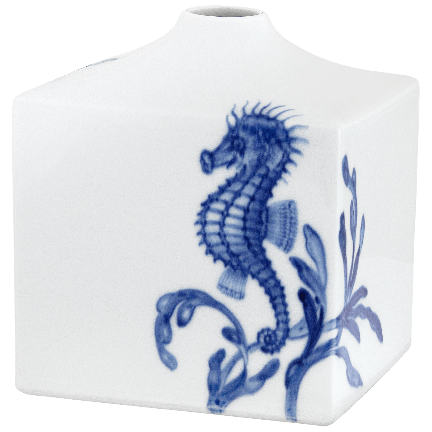 Vase, 'Blue Treasures', Seepferdchen, H 13 cm | Meissen Cosmopolitan 82A278 - 50192 - Meissen Weimar
