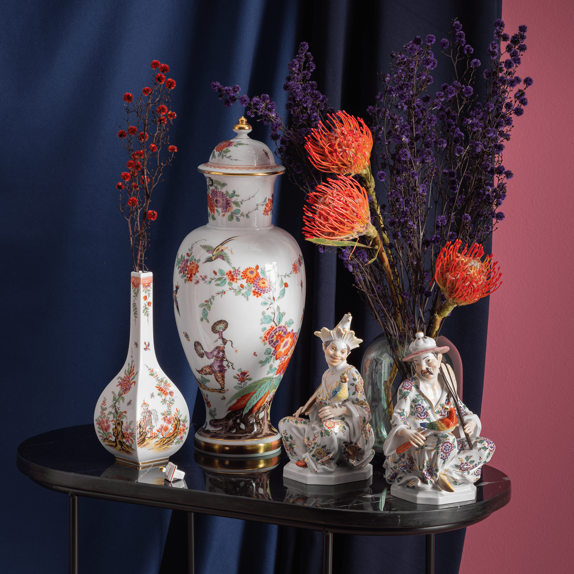 Vase Chinoiserien, Höhe 39,5 cm | Meissen Exklusiv - Kollektion 596380 - 51188 - Meissen Weimar