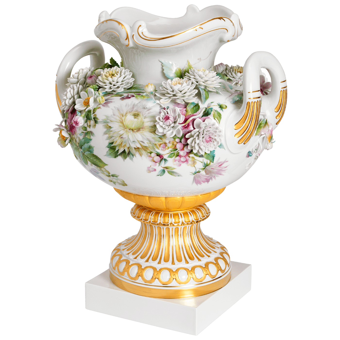 Vase Dahlia, H 57 cm, limitiert | Meissen Limitierte Meisterwerke 25a284 - 81m07 - Meissen Weimar