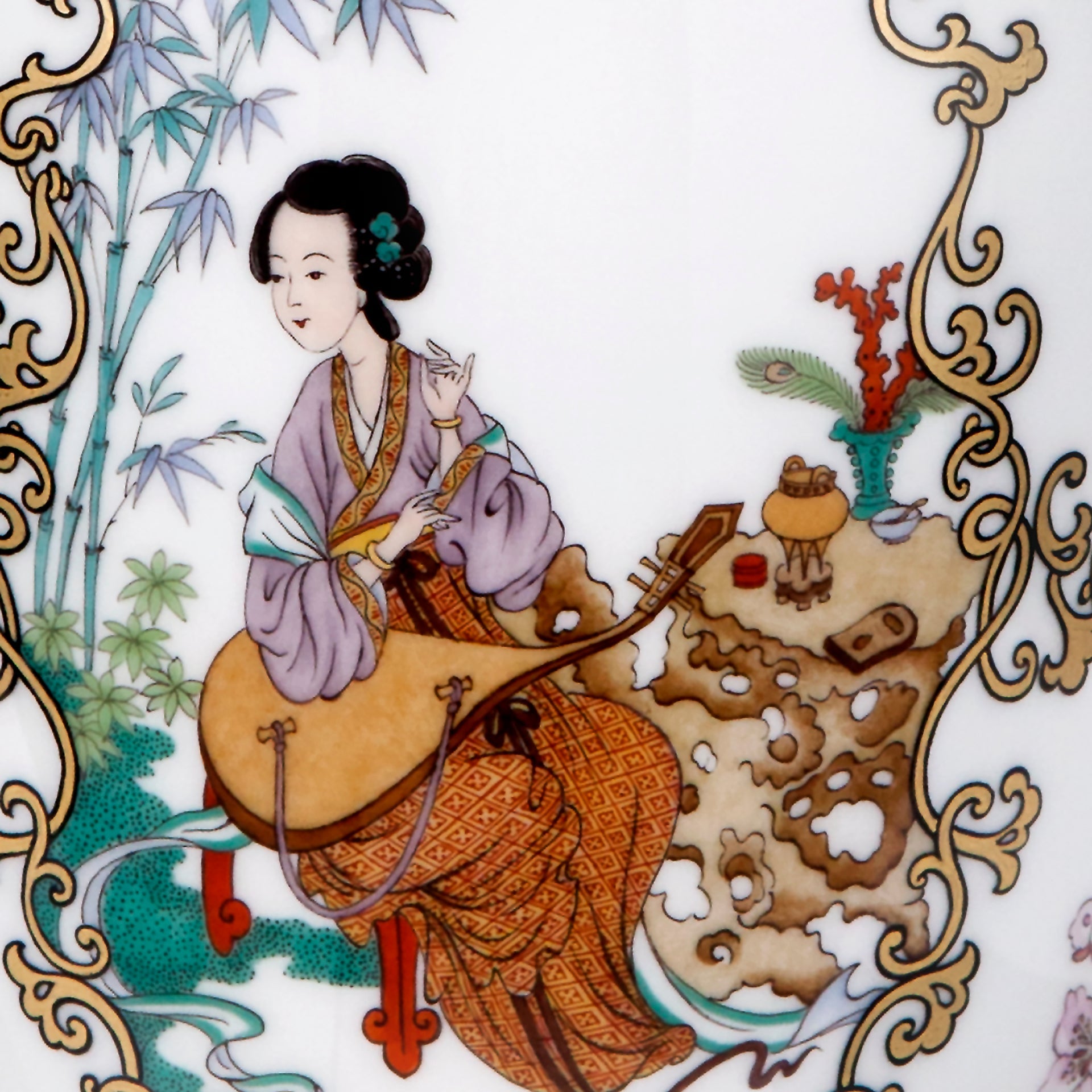 Vase Drei Asiatische Damen, limitiert, H 39 cm | Meissen Limitierte Meisterwerke 603284 - 51118 - Meissen Weimar
