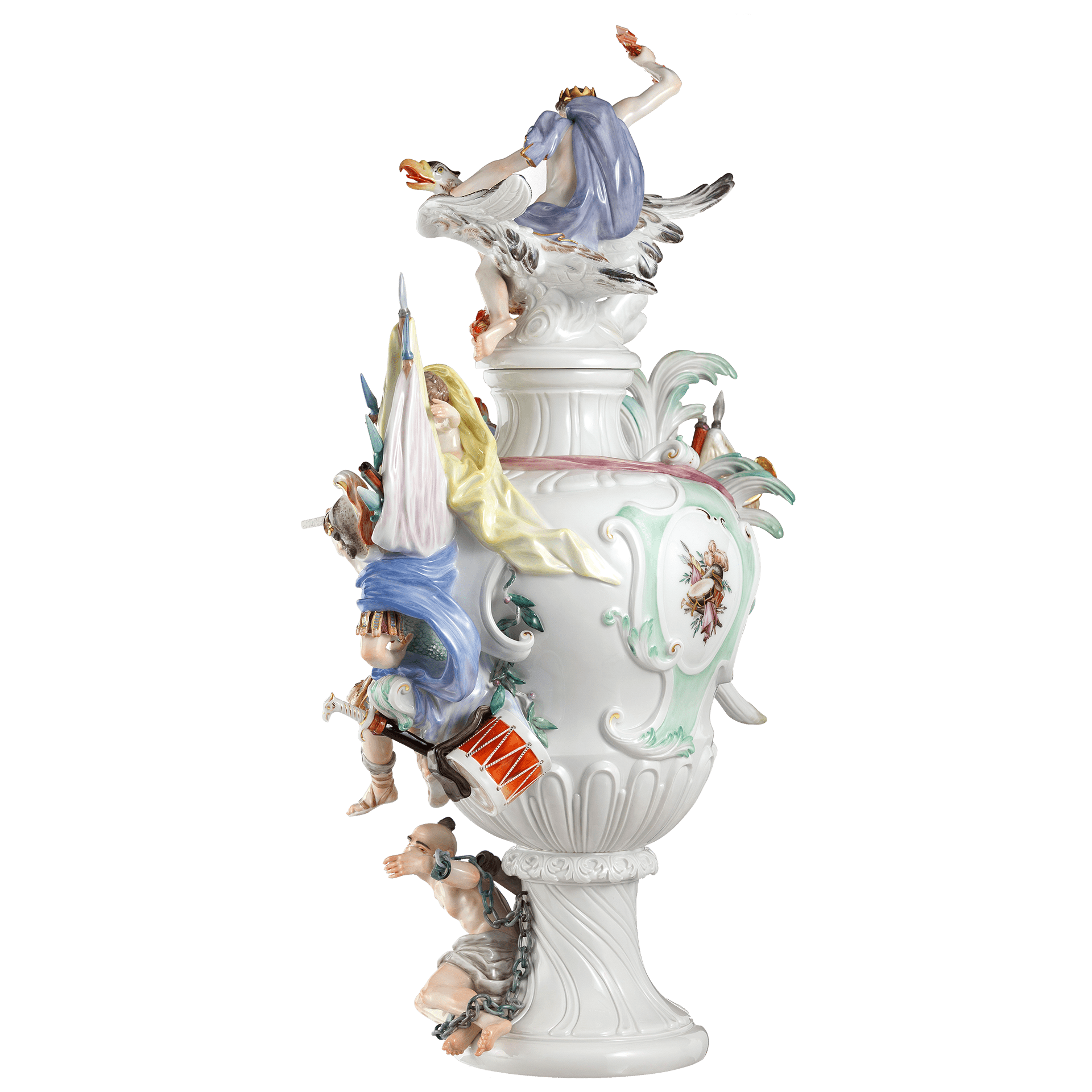 Vase, Elementevase Feuer und Krieg, H 67 cm | Meissen Vasen Kollektion 90a480 - 81m10 - Meissen Weimar