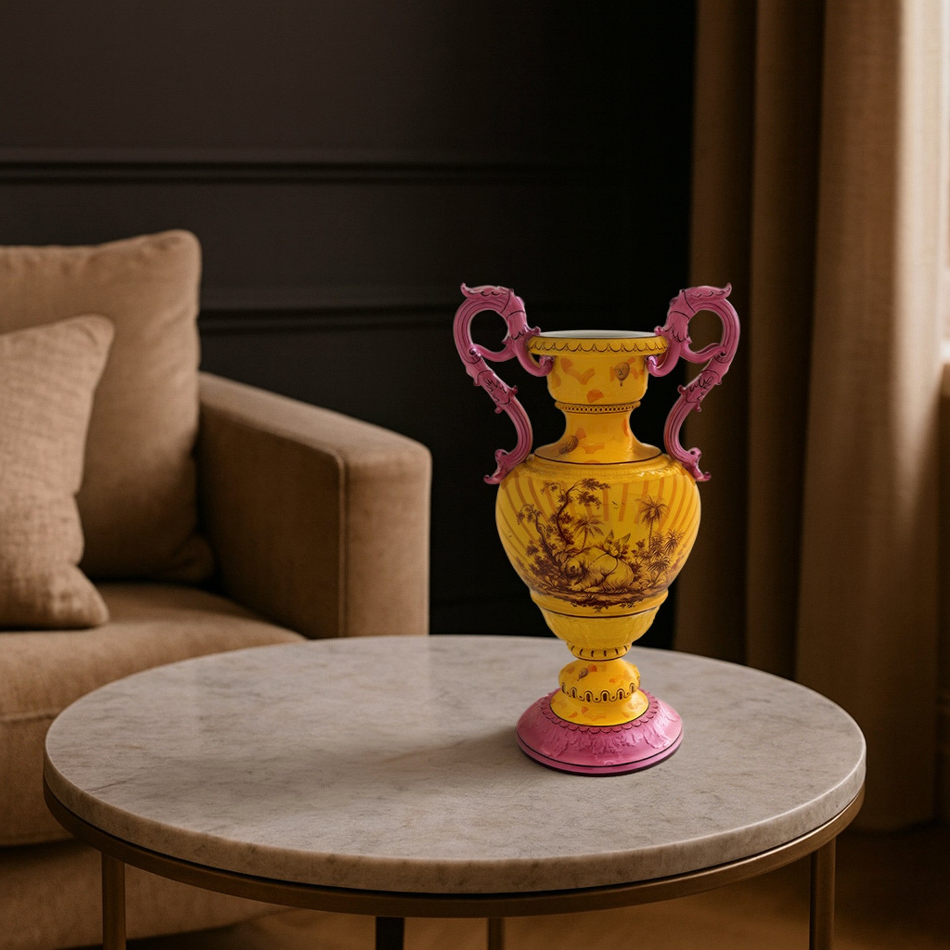 Vase "Exotische Traumwelt", Lim. 25, H 61 cm | Meissen Limitierte Meisterwerke 27A584-50M38 - Meissen Weimar