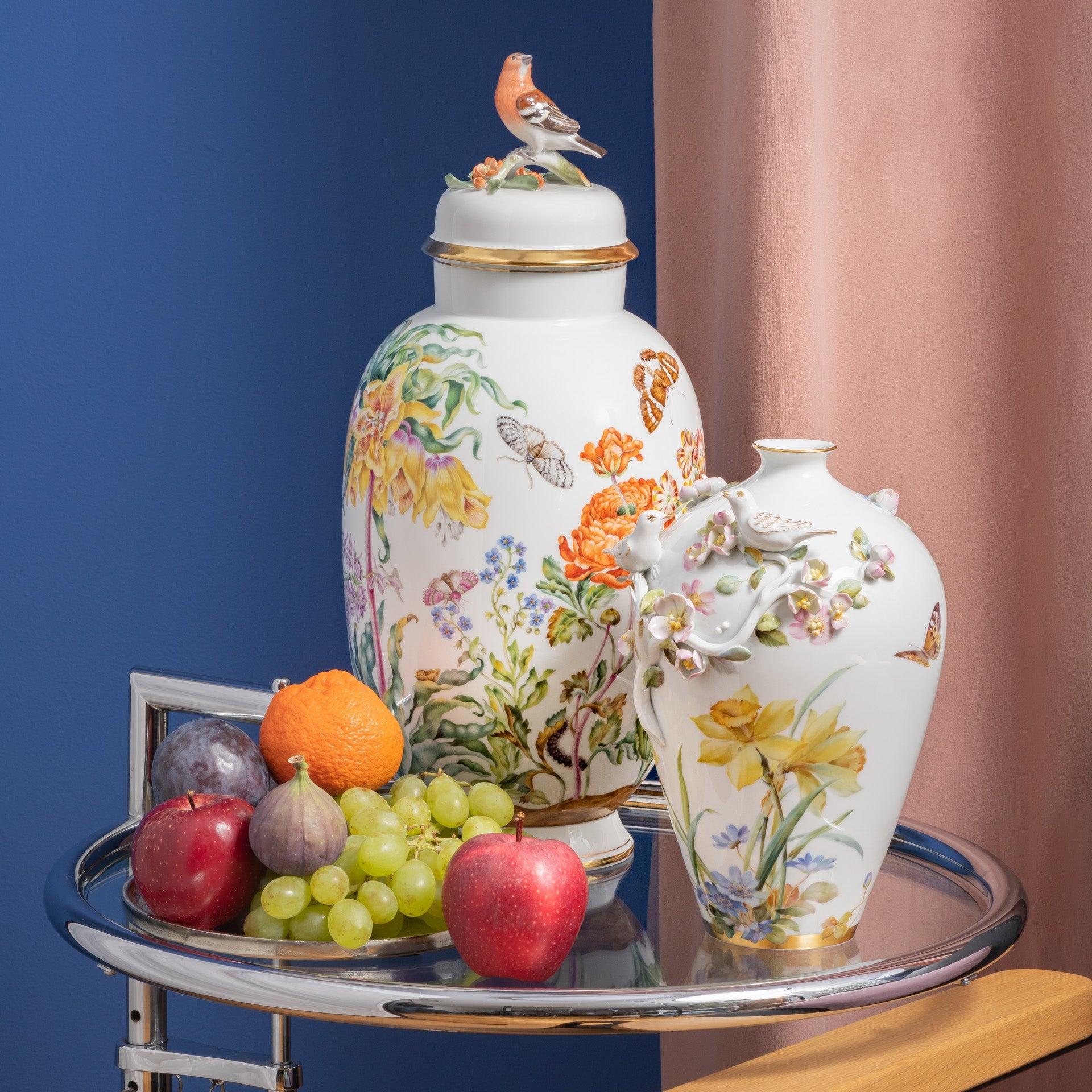 Vase Frühling, handbemalt, H 25 cm | Meissen Limitierte Meisterwerke 25a484 - 82310 - Meissen Weimar