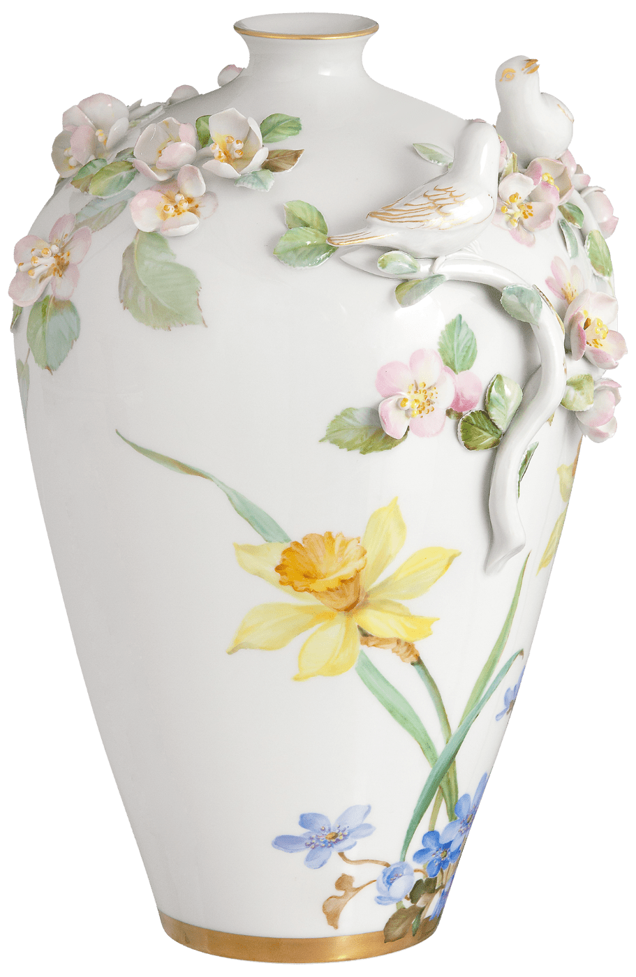 Vase Frühling, handbemalt, H 25 cm | Meissen Limitierte Meisterwerke 25a484 - 82310 - Meissen Weimar