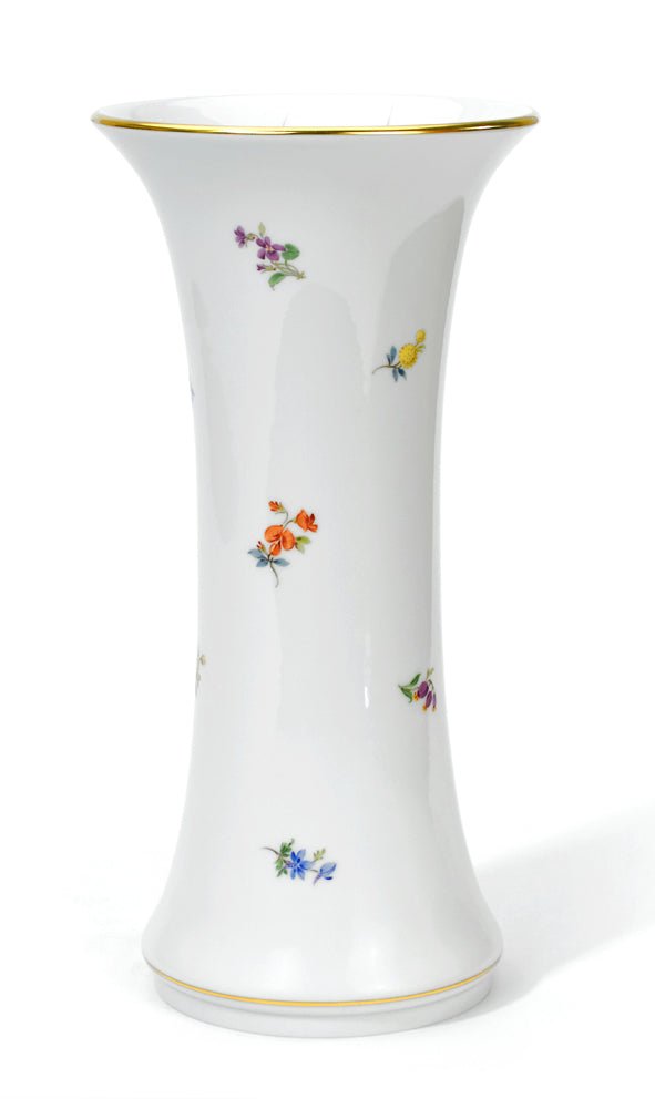 Vase, Gestreute Blümchen, bunt, Goldrand, H 25 cm | Meissen Vasen - Kollektion 010110 - 50272 - Meissen Weimar