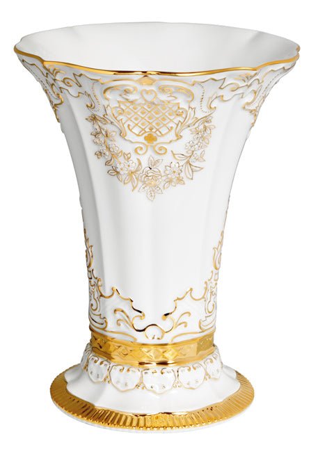 Vase, Gold angespitzt, H 16 cm | Meissen Vasen - Kollektion 999998 - 50230 - Meissen Weimar