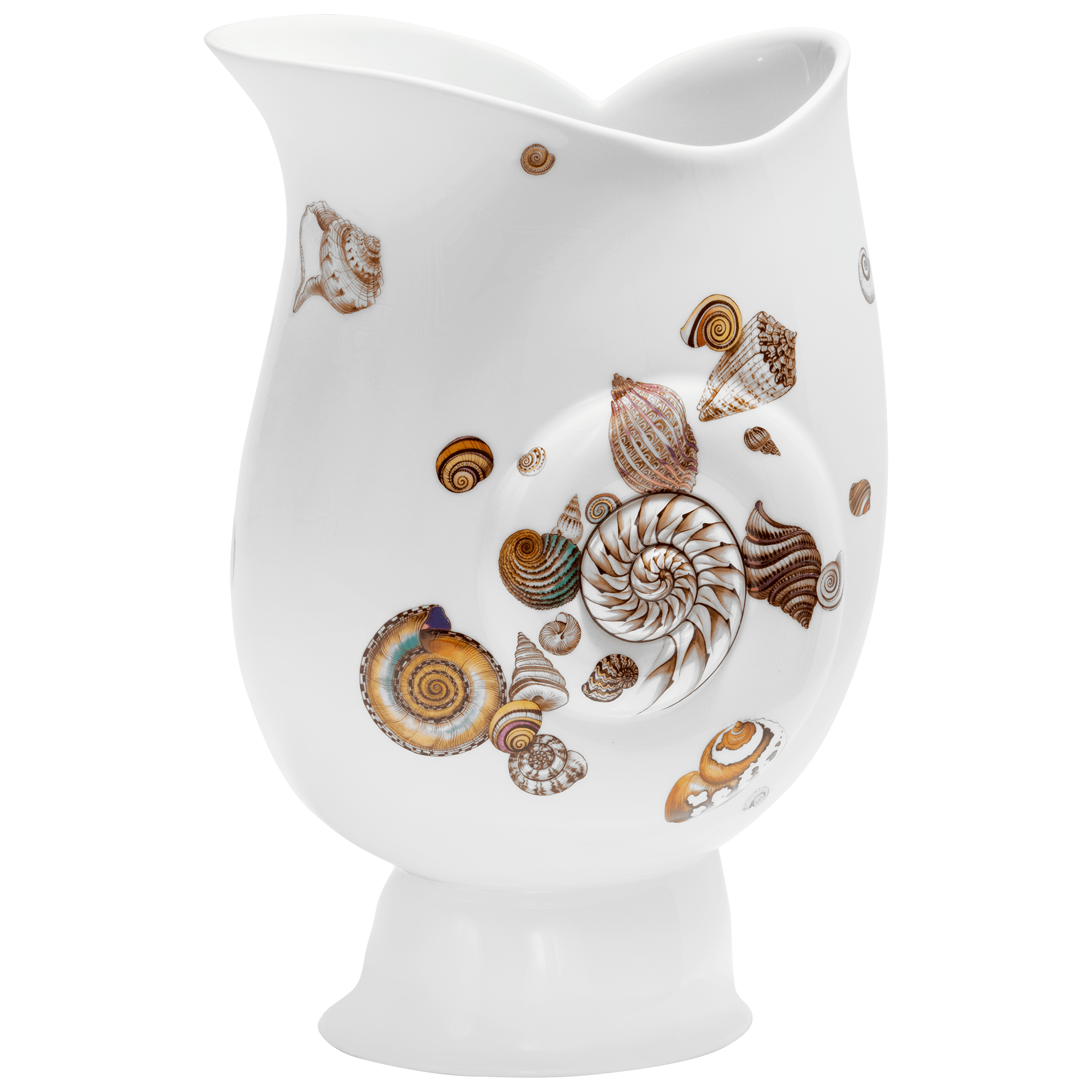 Vase, groß, Meeres - Schnecken - Relief, H 32 cm | Meissen Vasen - Kollektion 691584 - 50208 - Meissen Weimar