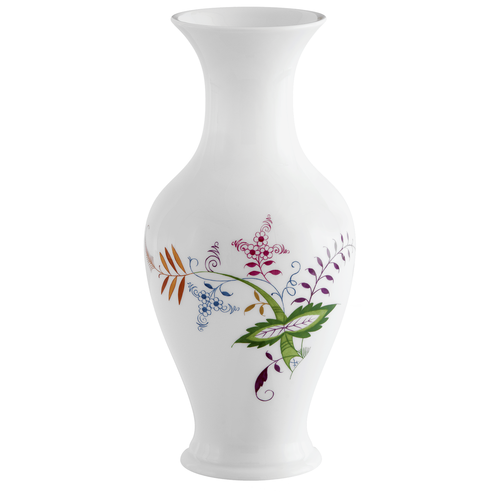 Vase, groß, Meissen - Malerei "Rainbow Zwiebelmuster", H 24 cm | Meissen Vasen - Kollektion 36A016 - 50198 - Meissen Weimar