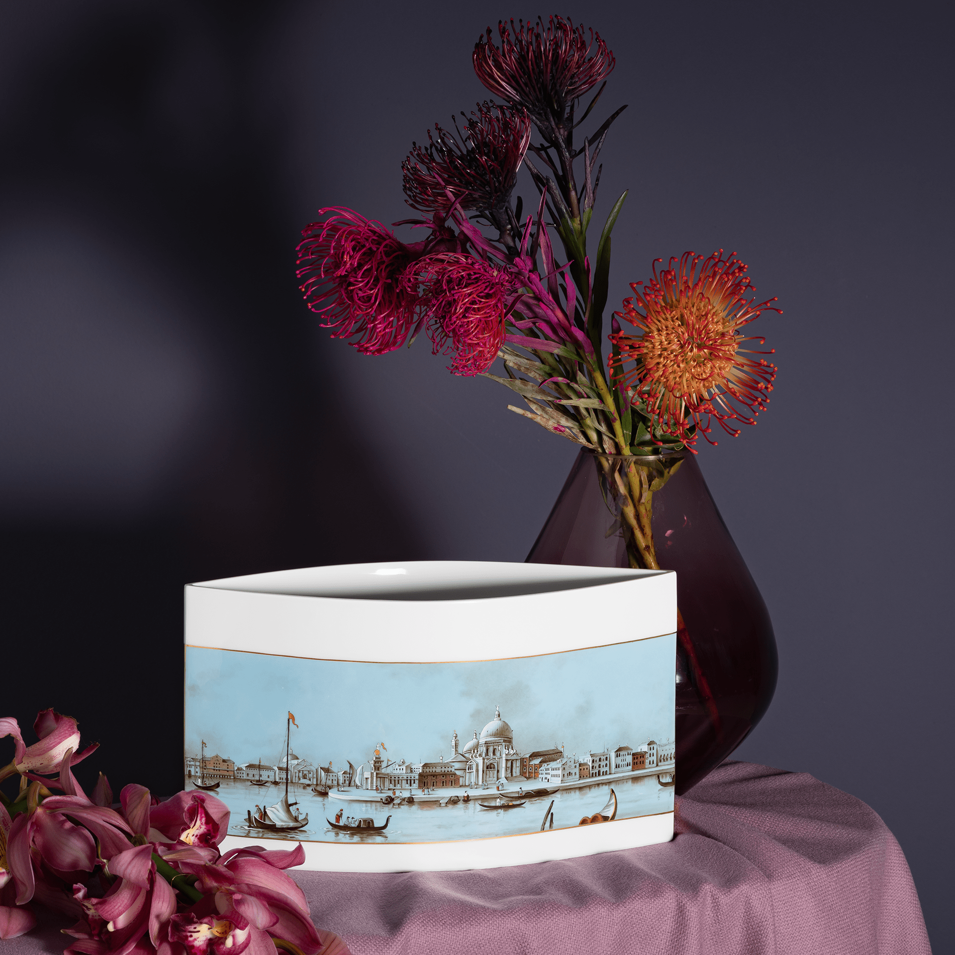 Vase, H 16 cm | Meissen Winter in Venedig 29A984 - 54959 - Meissen Weimar