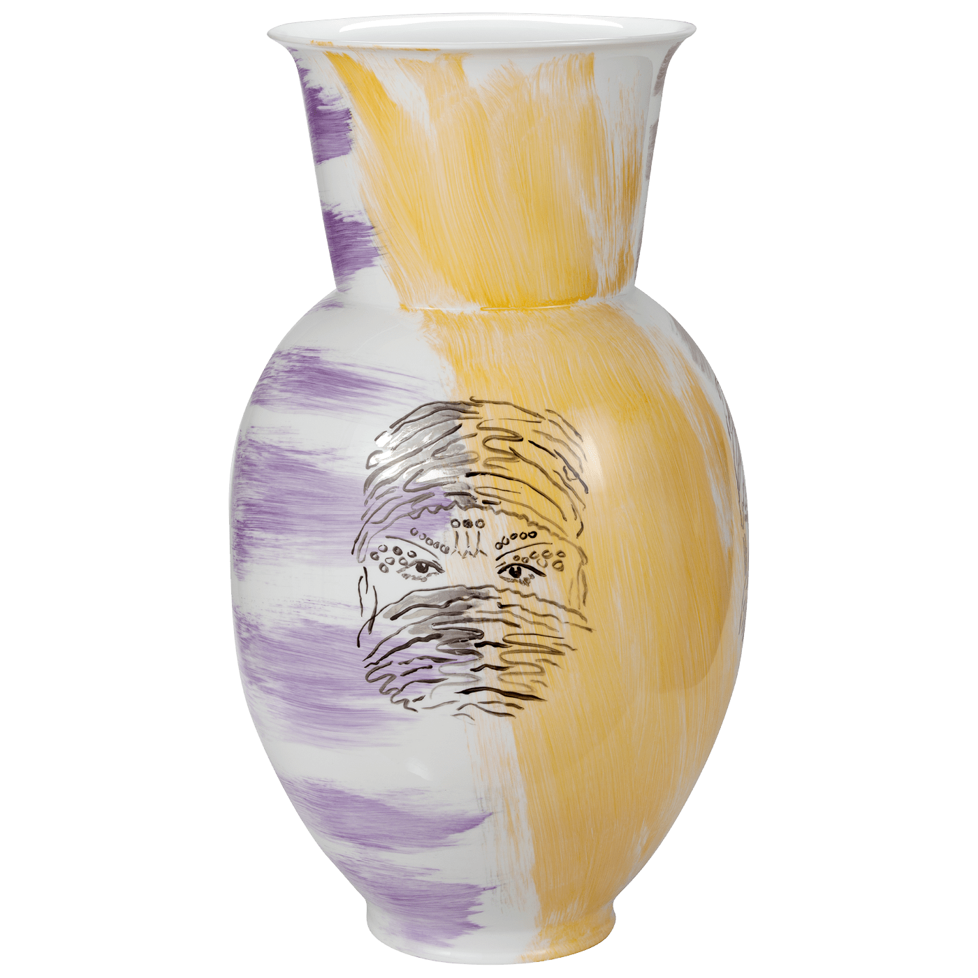 Vase handbemalt H 63 cm | Meissen Unikate 63c052 - u5417 - Meissen Weimar