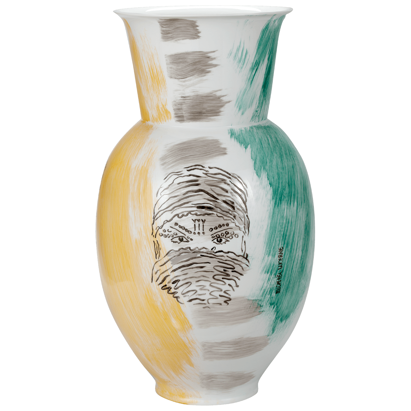 Vase handbemalt H 63 cm | Meissen Unikate 63c052 - u5417 - Meissen Weimar