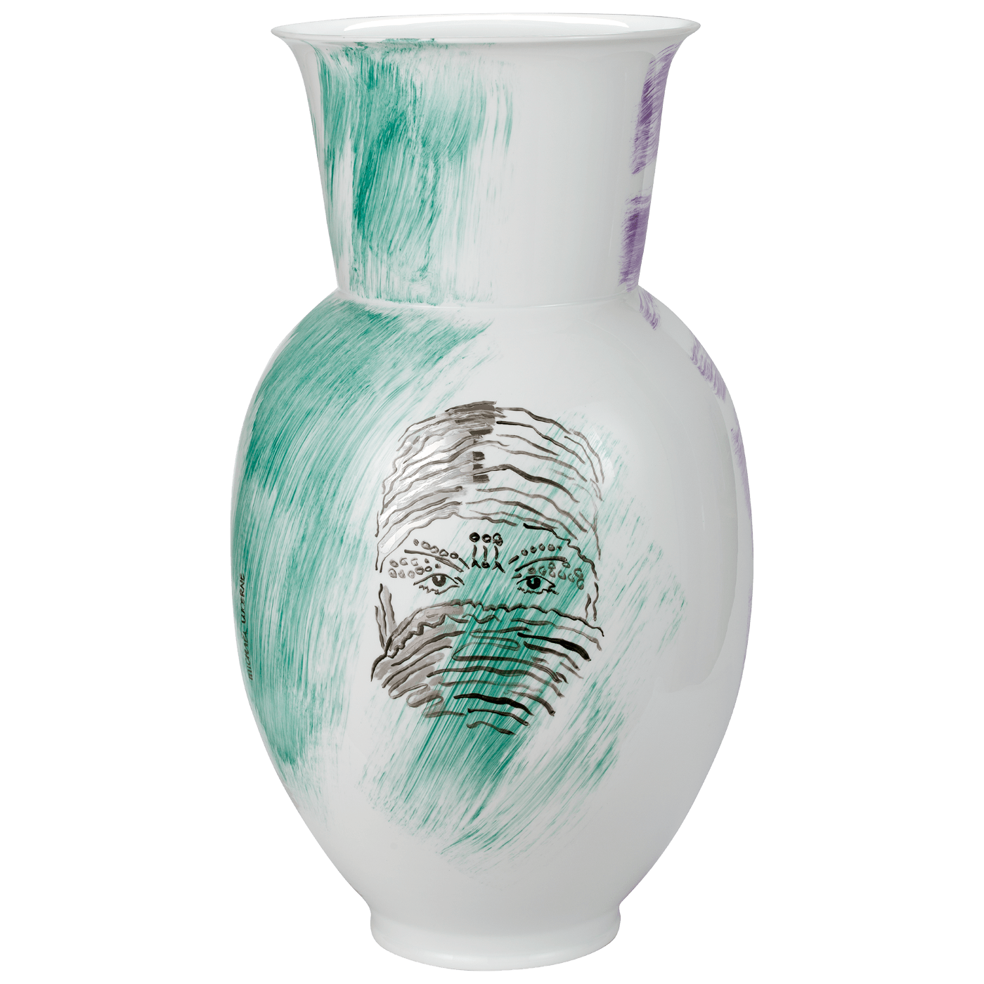 Vase handbemalt H 63 cm | Meissen Unikate 63c052 - u5417 - Meissen Weimar