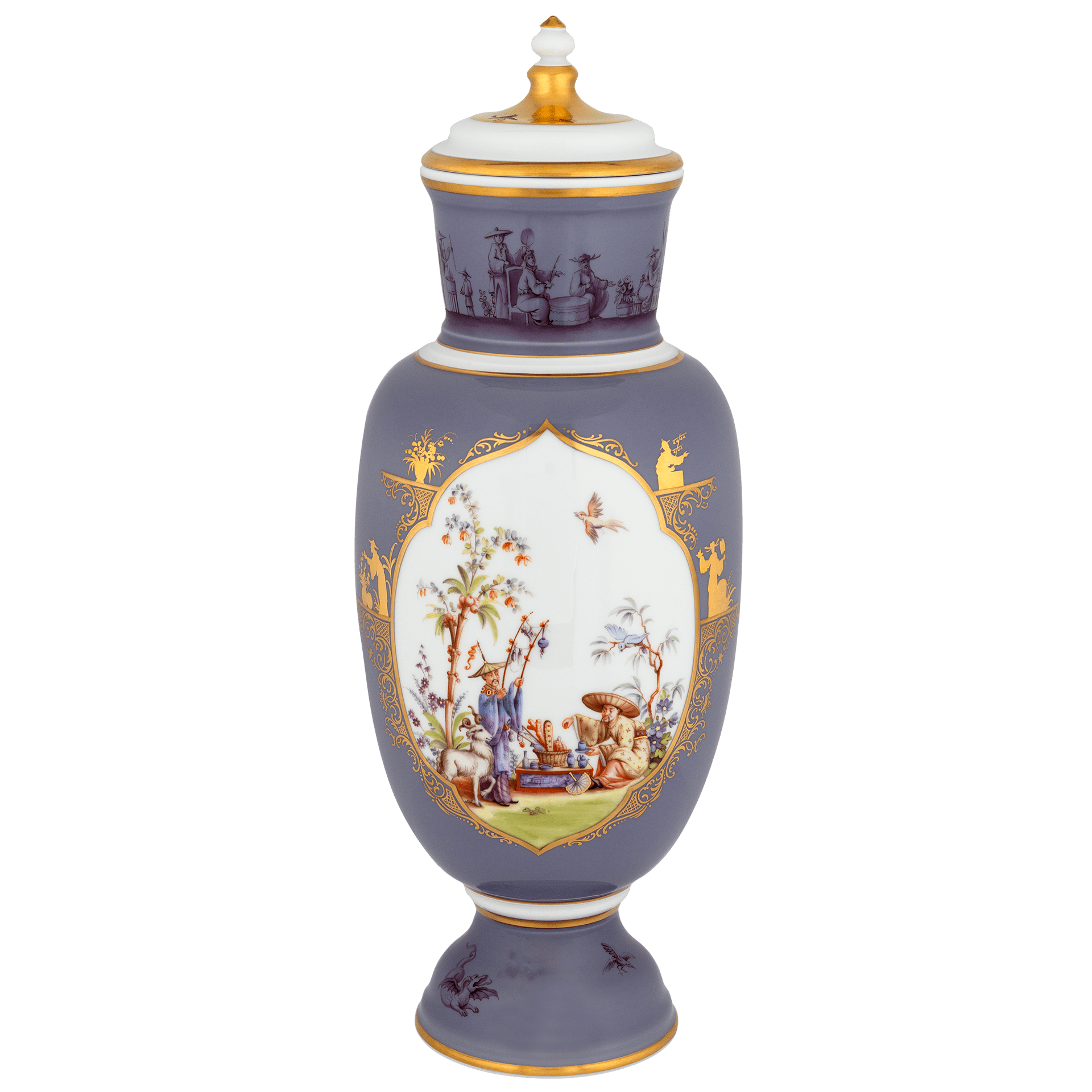Vase "Höroldtsche Chinoiserien", Lim. 15, H 39 cm | Meissen Limitierte Meisterwerke 28A984-51118 - Meissen Weimar