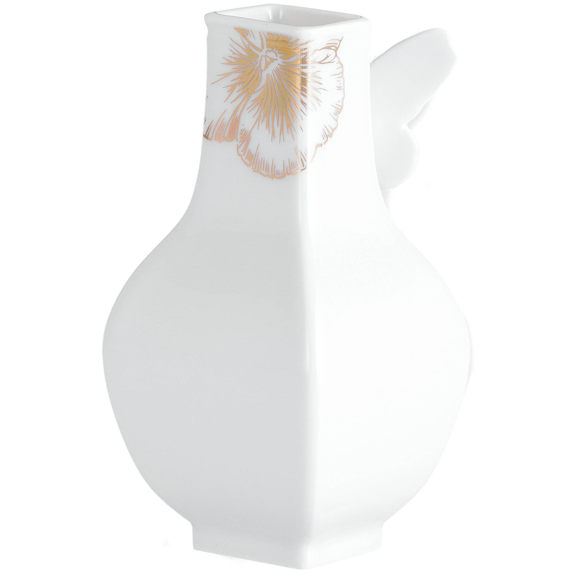 Vase klein, eckig, 'Giant Bloom Gold' H 13 cm | Meissen Vasen - Kollektion 79A830 - 50908 - Meissen Weimar