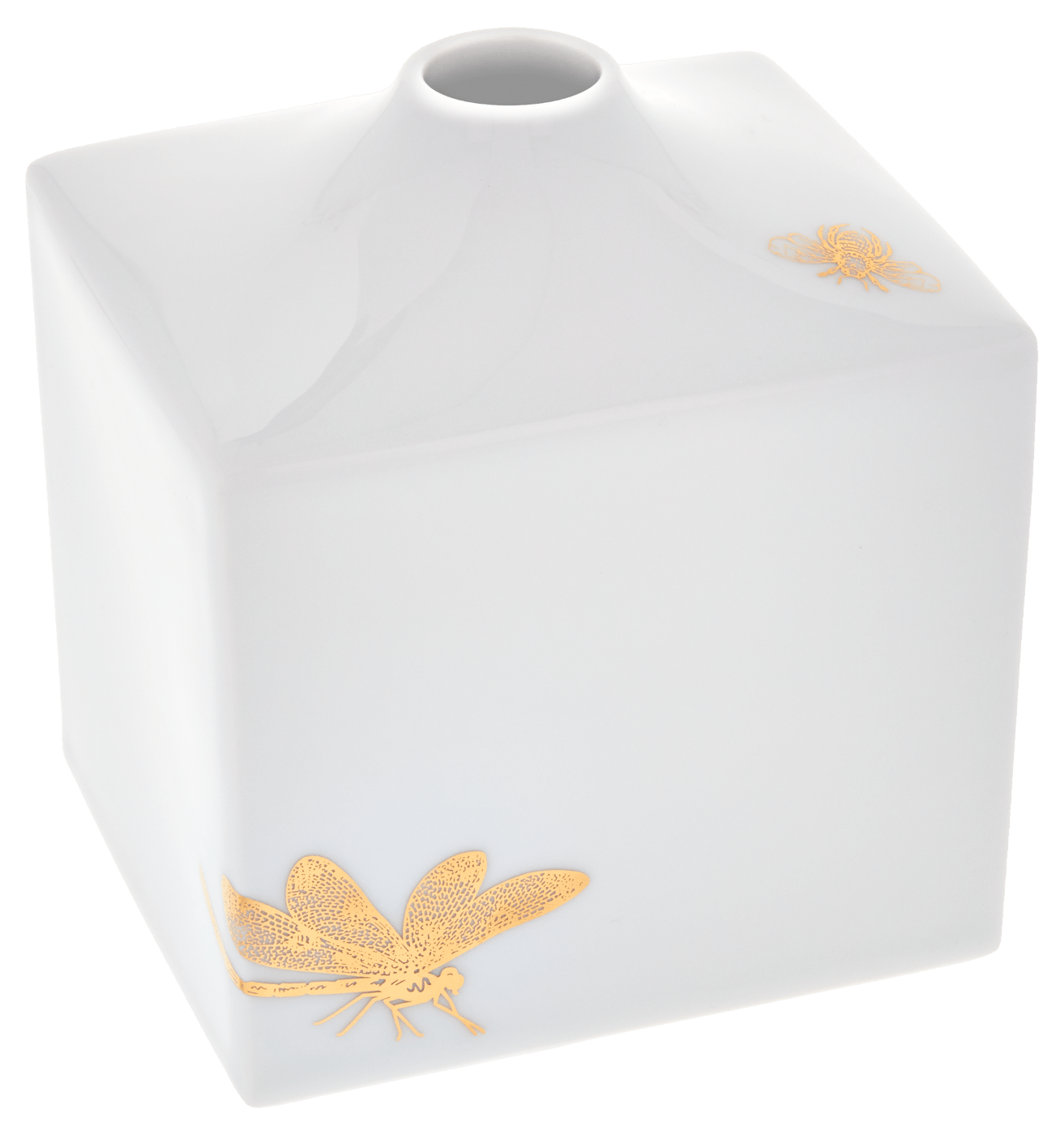 Vase, Klein, Goldenes Schmetterlingsdekor, H 12,5 cm | Meissen Vasen - Kollektion 79A369 - 50192 - Meissen Weimar