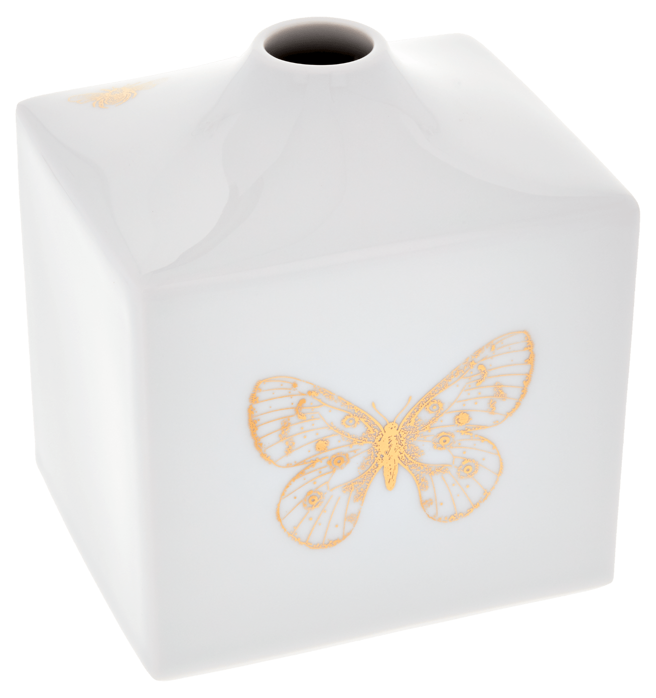 Vase, Klein, Goldenes Schmetterlingsdekor, H 12,5 cm | Meissen Vasen - Kollektion 79A369 - 50192 - Meissen Weimar