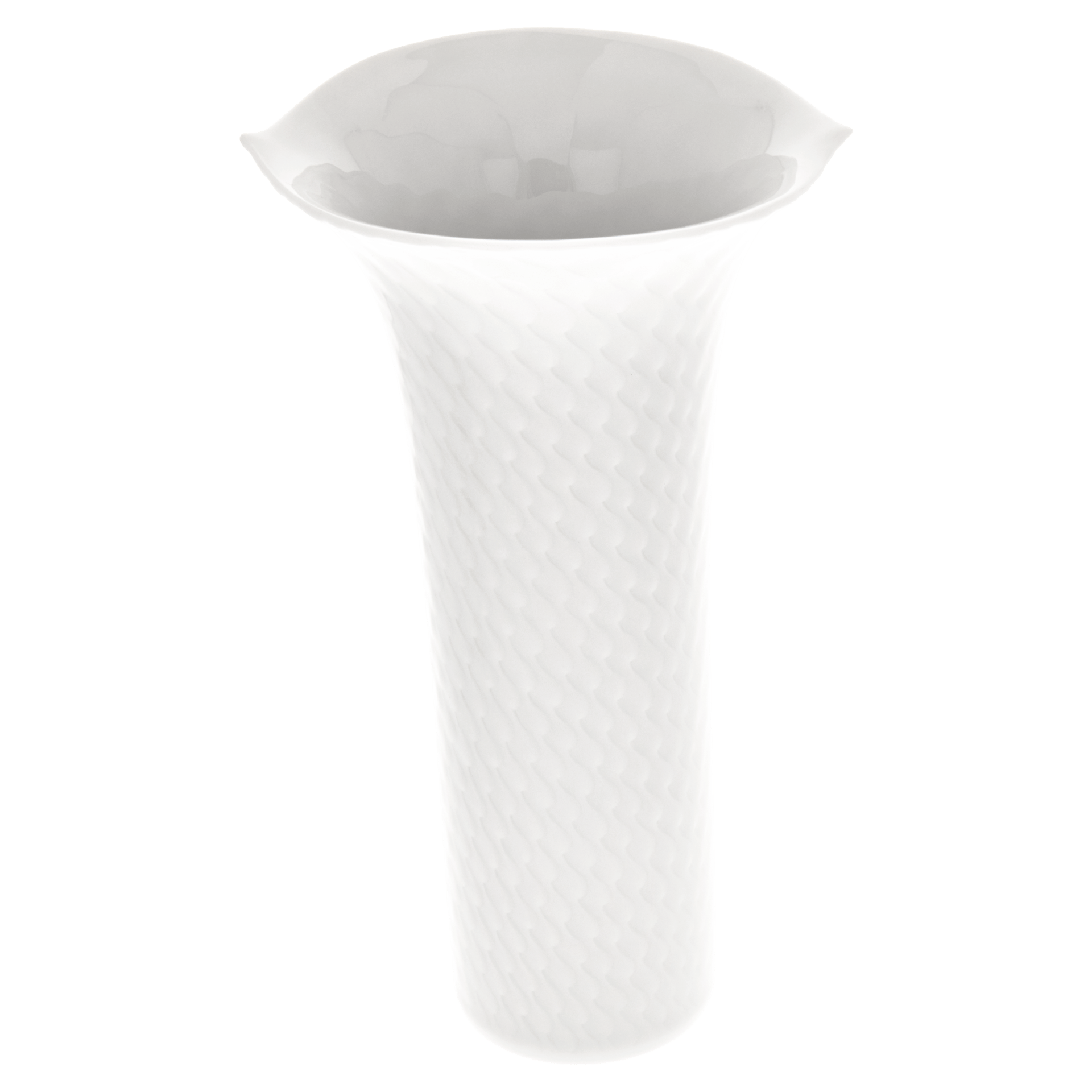 Vase, klein, H 19 cm, weiß | Meissen Wellenspiel Relief 000001 - 50171 - Meissen Weimar