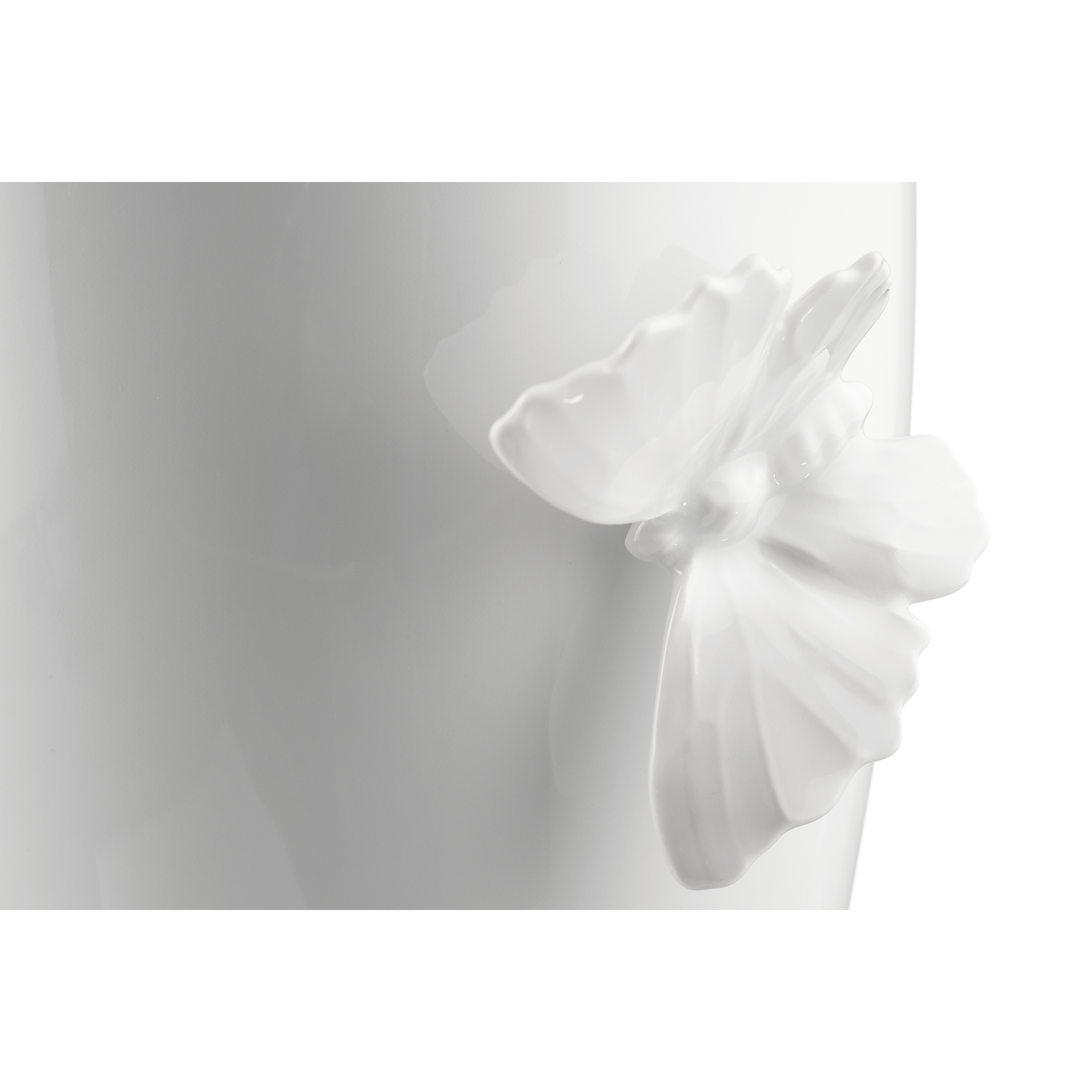 Vase, klein, rund, H 13,5 cm, weiß | Meissen Butterfly Collection 000001 - 50910 - Meissen Weimar
