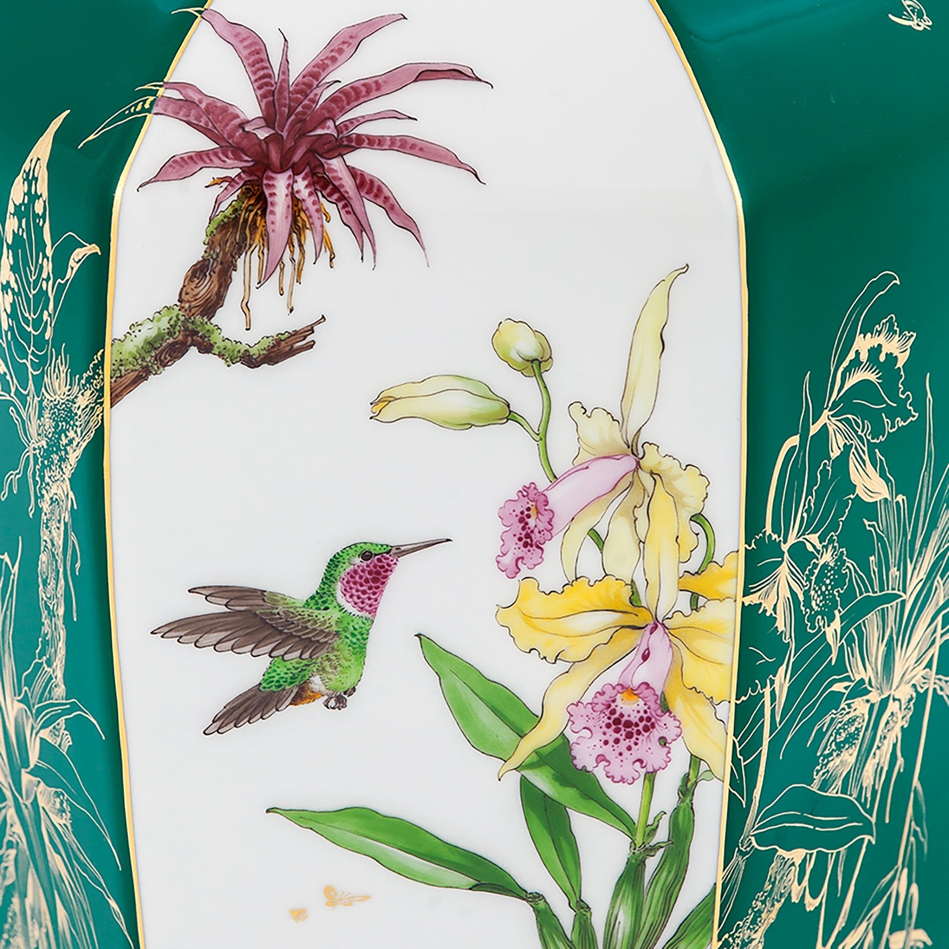 Vase Kolibri und Orchideen, H 28 cm | Meissen Limitierte Meisterwerke 603184 - 51117 - Meissen Weimar