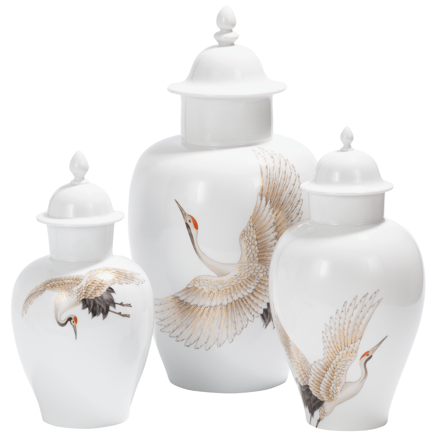 Vase Kranich, H 24,5 cm, limitiert | Meissen Limitierte Meisterwerke 61a174 - 51082 - Meissen Weimar