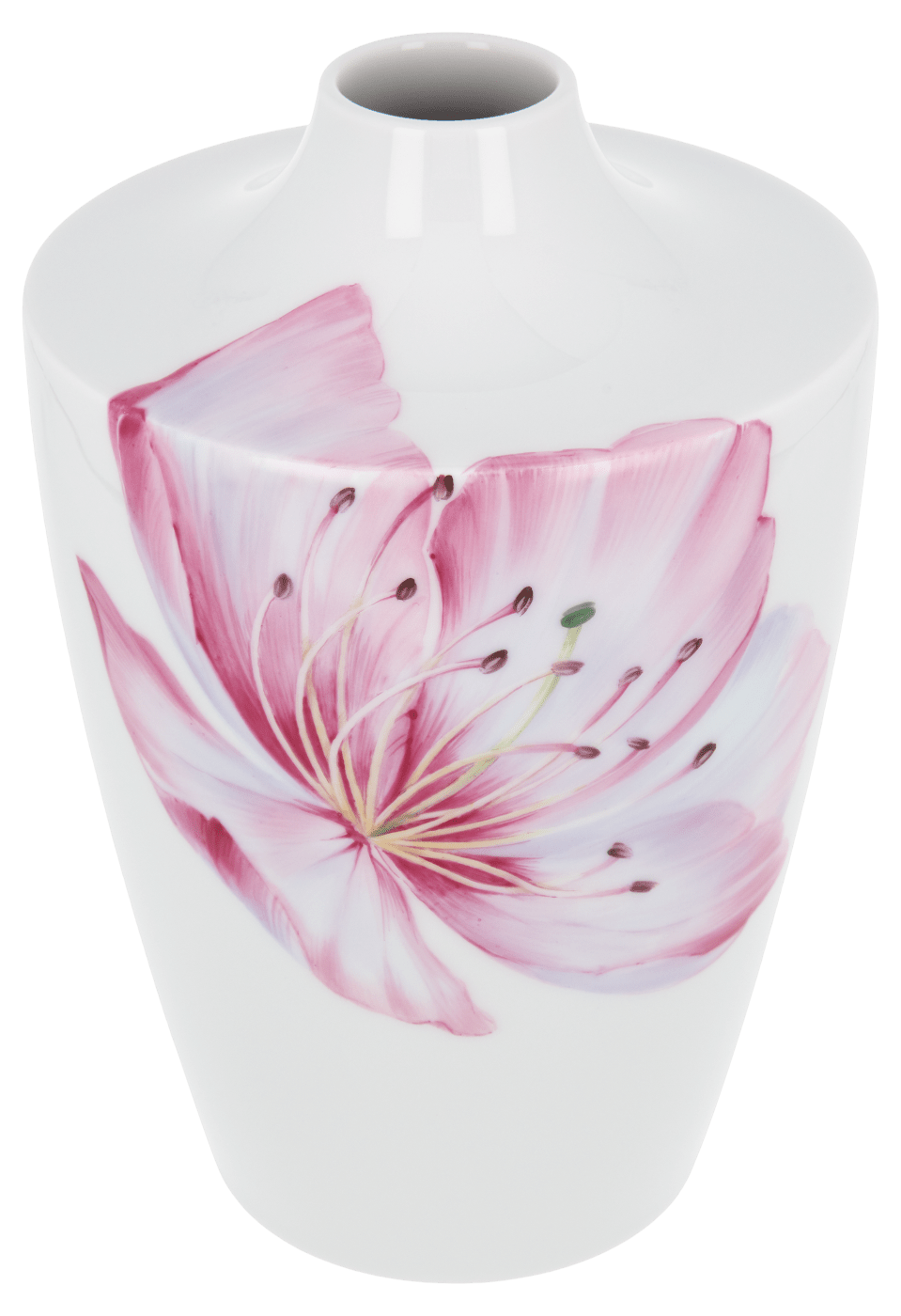 Vase, Malerei "Giant Bloom", Pfirsichblüte, H 18 cm | Meissen Vasen Kollektion 61A166 - 50531 - Meissen Weimar