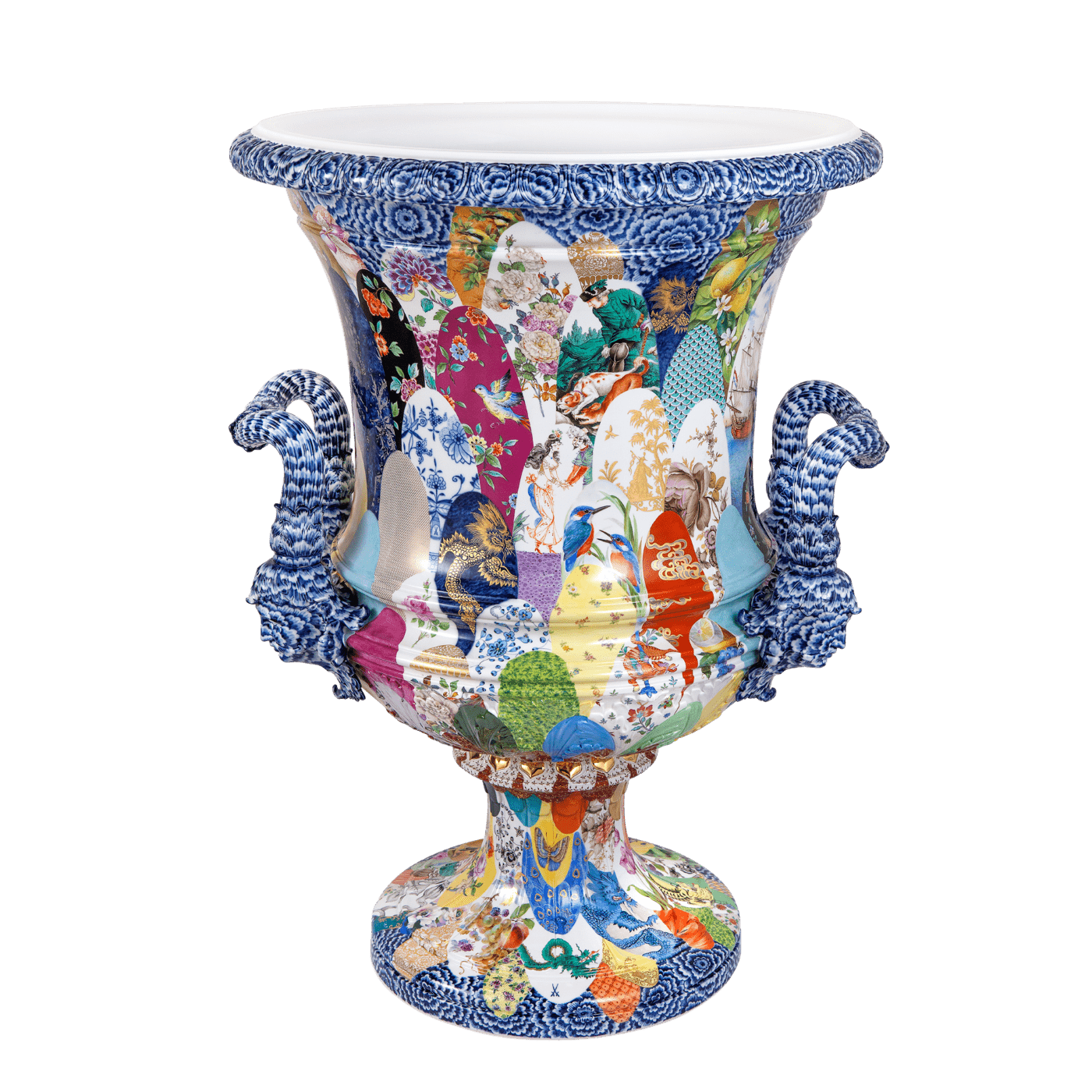 Vase Meissener Dekorwelten H 82 cm | Meissen Exklusiv - Kollektion 955380 - 50m45 - Meissen Weimar