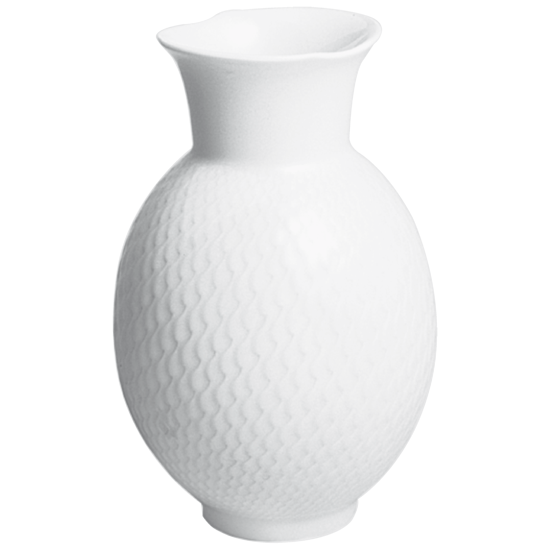 Vase mit Relief, Weiß, H 20,5 cm | Meissen Wellenspiel Relief 000001 - 50226 - Meissen Weimar