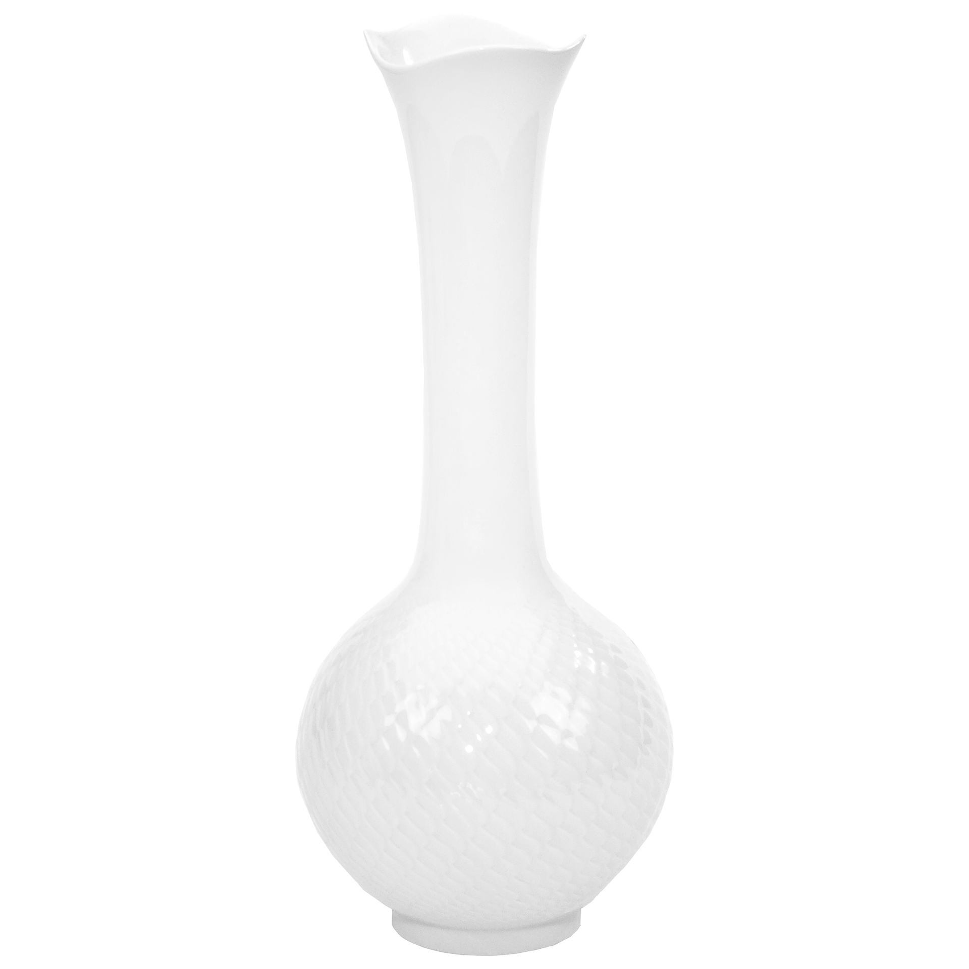 Vase mit Relief, Weiß, H 33 cm | Meissen Wellenspiel Relief 000001 - 50370 - Meissen Weimar