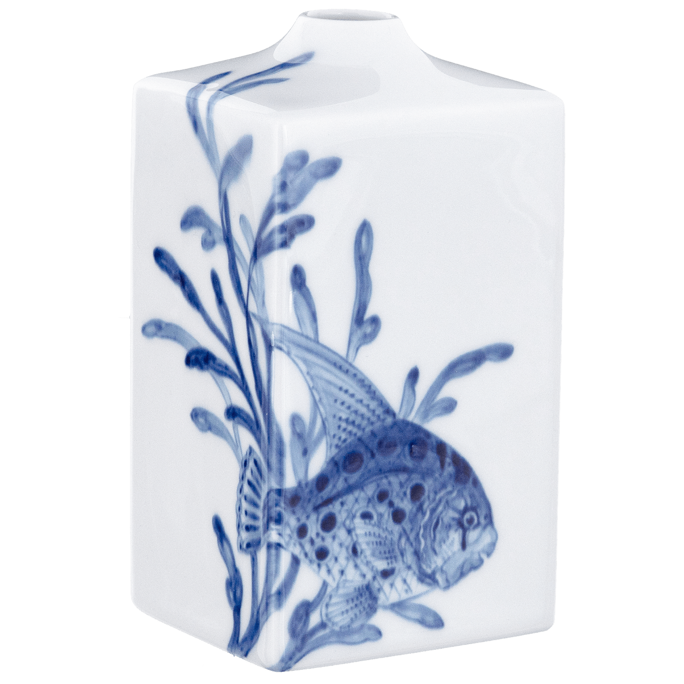 Vase, mittel, 'Blue Treasures', Fisch, H 15,5 cm | Meissen Cosmopolitan 82A277 - 50193 - Meissen Weimar