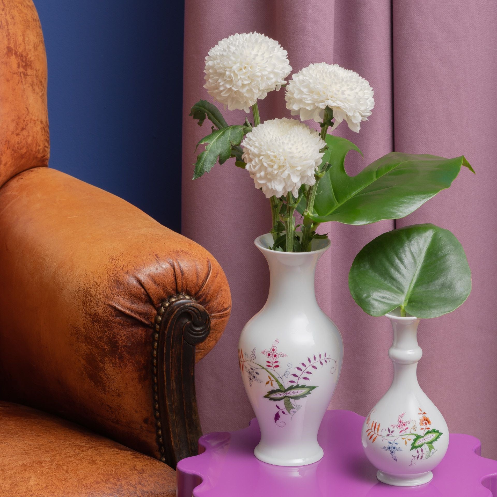 Vase, mittelgroß, Meissen - Malerei "Rainbow Zwiebelmuster, H 16 cm | Meissen Vasen - Kollektion 36A016 - 50158 - Meissen Weimar
