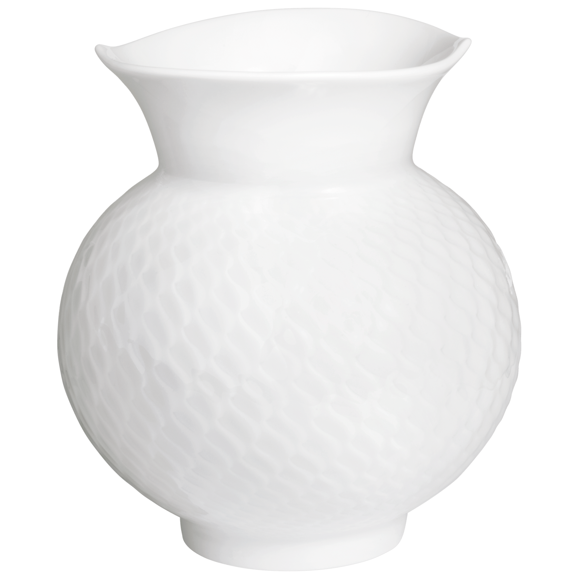 Vase, mittlere Größe, H 13,5 cm, Weiß | Accessoires Meissen Wellenspiel Relief 000001 - 50142 - Meissen Weimar