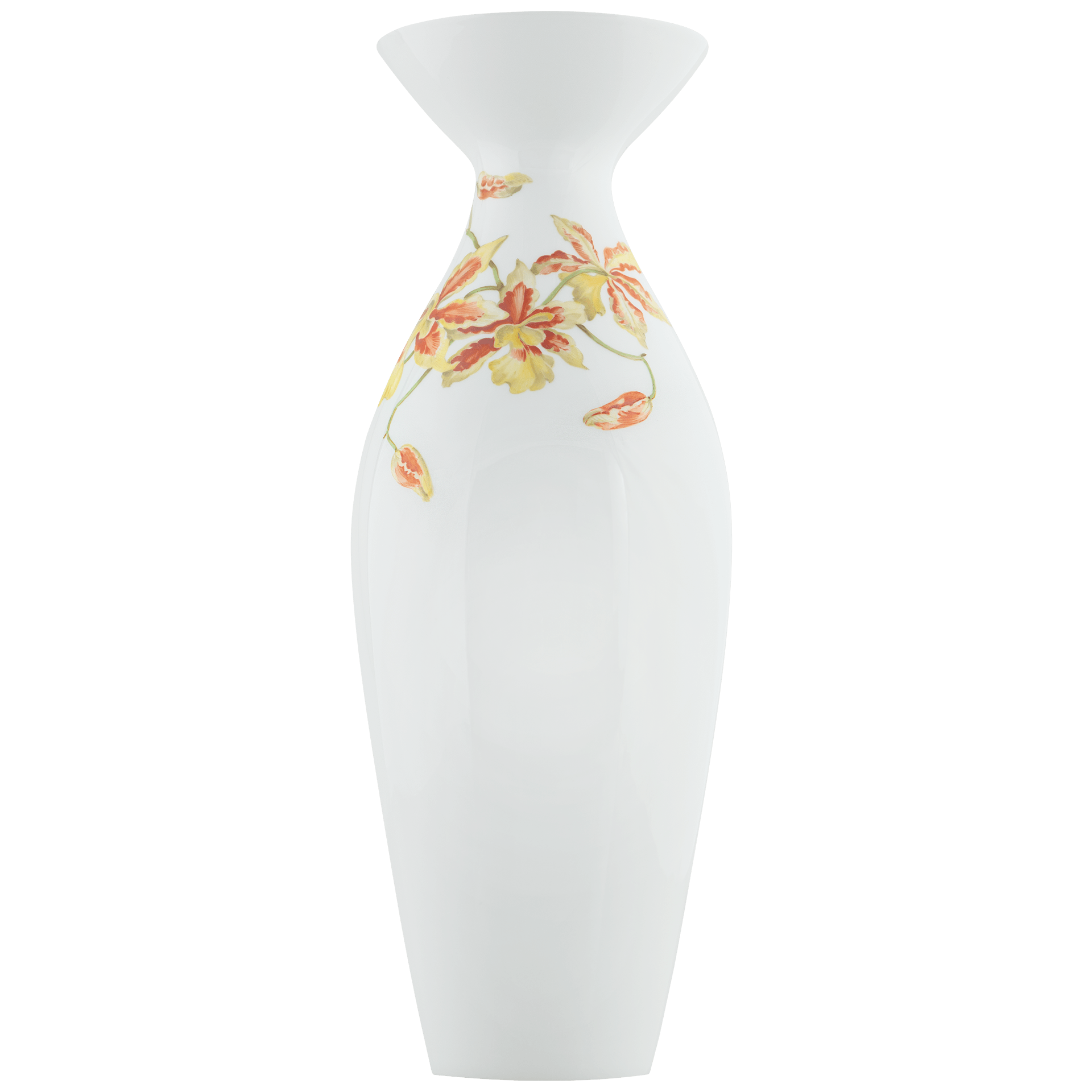 Vase Orchideenzweig gelb, H 28,5 cm, limitiert | Meissen Vasen Kollektion 238074-50301 - Meissen Weimar