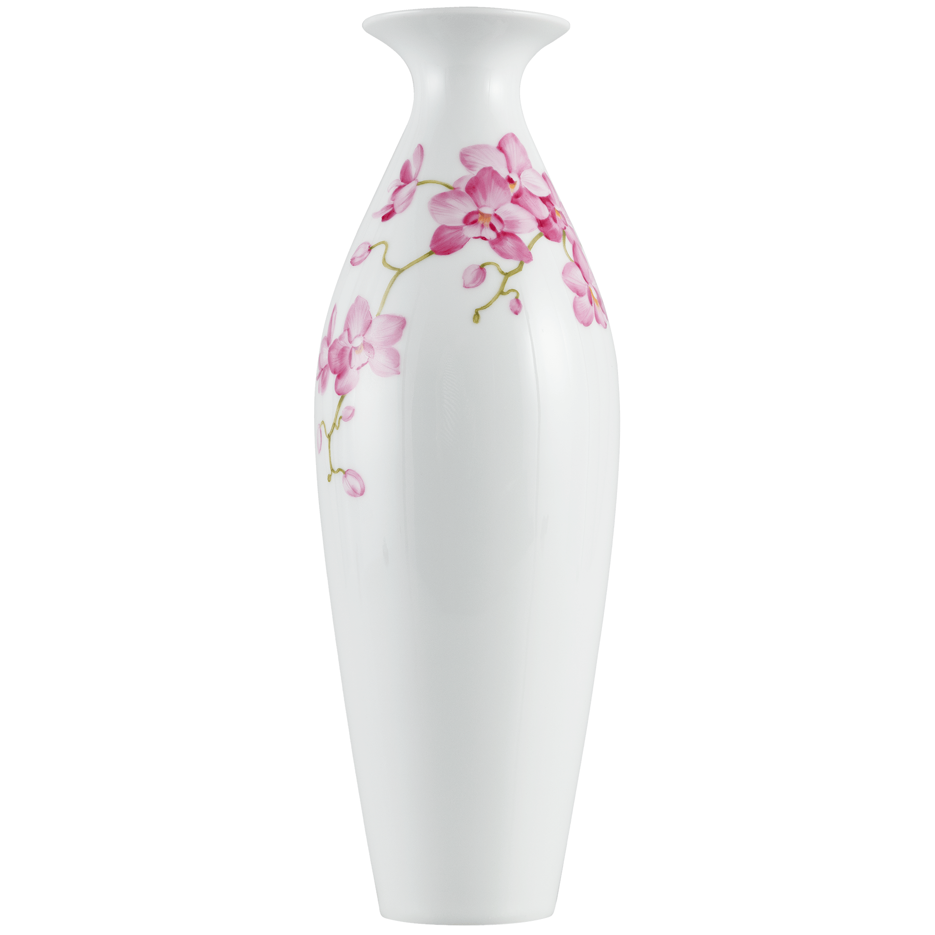 Vase Orchideenzweig pink, H 33 cm, limitiert 50 Stück | Meissen Vasen Kollektion 238074-50281 - Meissen Weimar
