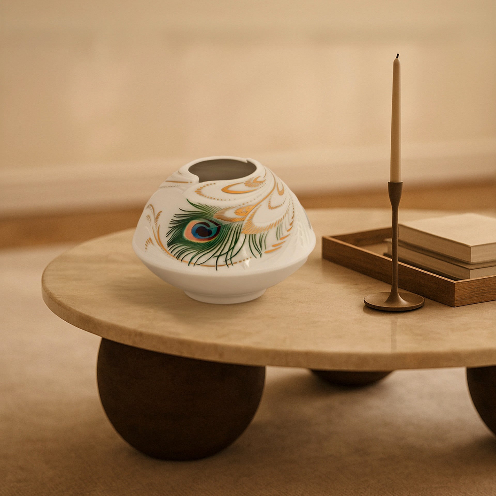 Vase "Pfauenpracht", Lim. 50, H 11 cm | Meissen Limited Edition 26A474-50116 - Meissen Weimar