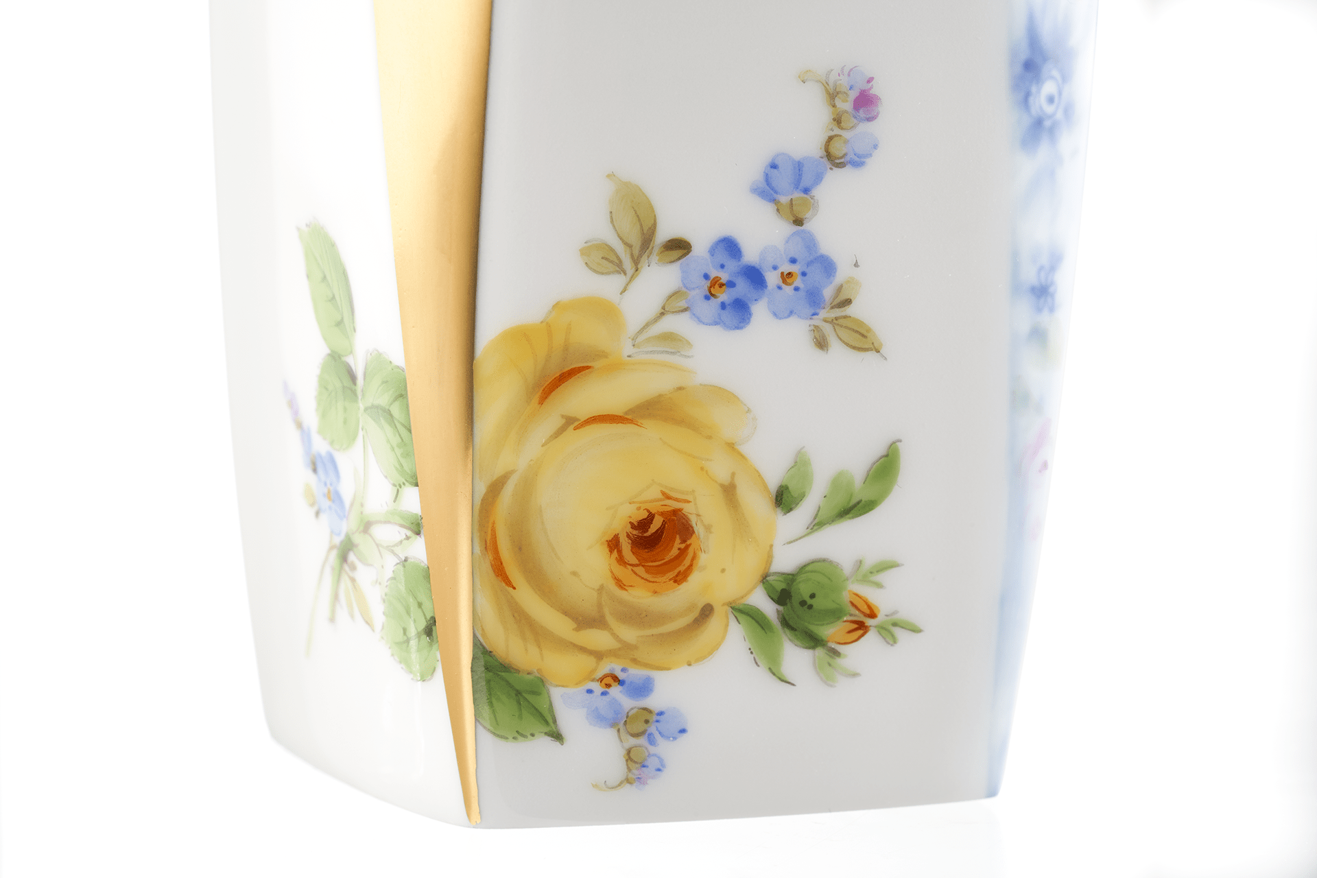 Vase, Rosendekore,bunt und gold, H 19 cm | Meissen Vasen Kollektion 131190 - 50291 - Meissen Weimar