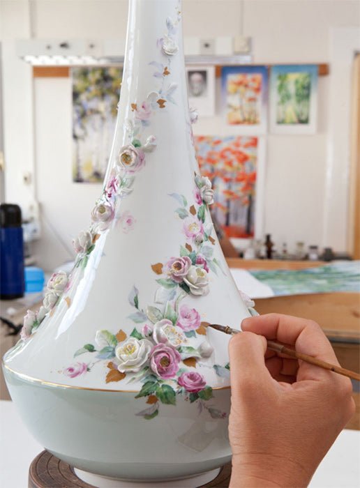 Vase Rosenromantik, H 48 cm | Meissen Limitierte Meisterwerke 932484 - 81451 - Meissen Weimar