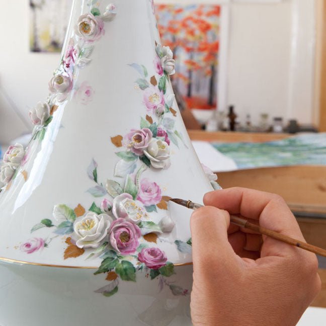 Vase Rosenromantik, H 48 cm | Meissen Limitierte Meisterwerke 932484 - 81451 - Meissen Weimar