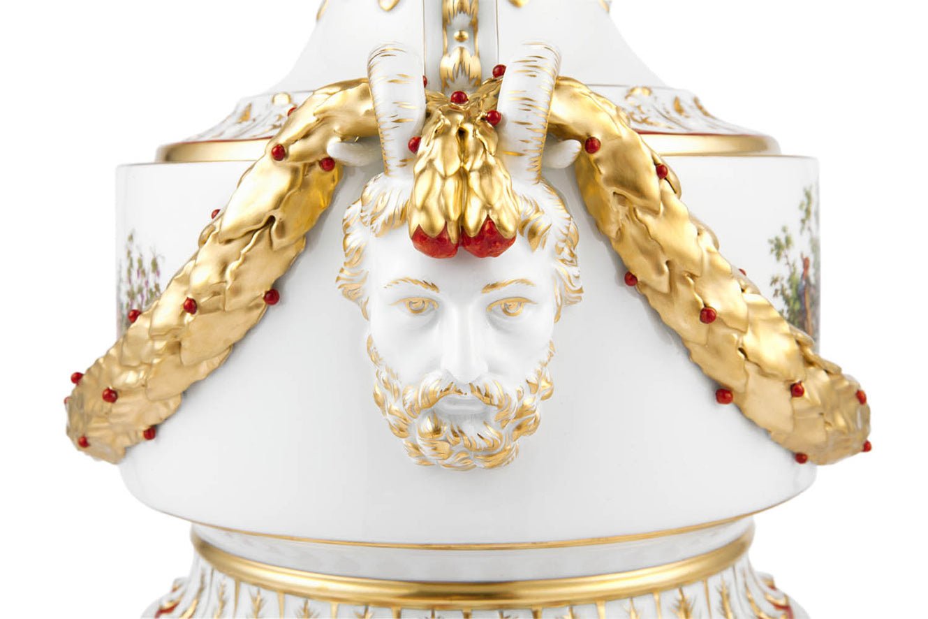 Vase Rot - Gold, H 54 cm, limitiert | Meissen Limitierte Meisterwerke 29a384 - 51239 - Meissen Weimar