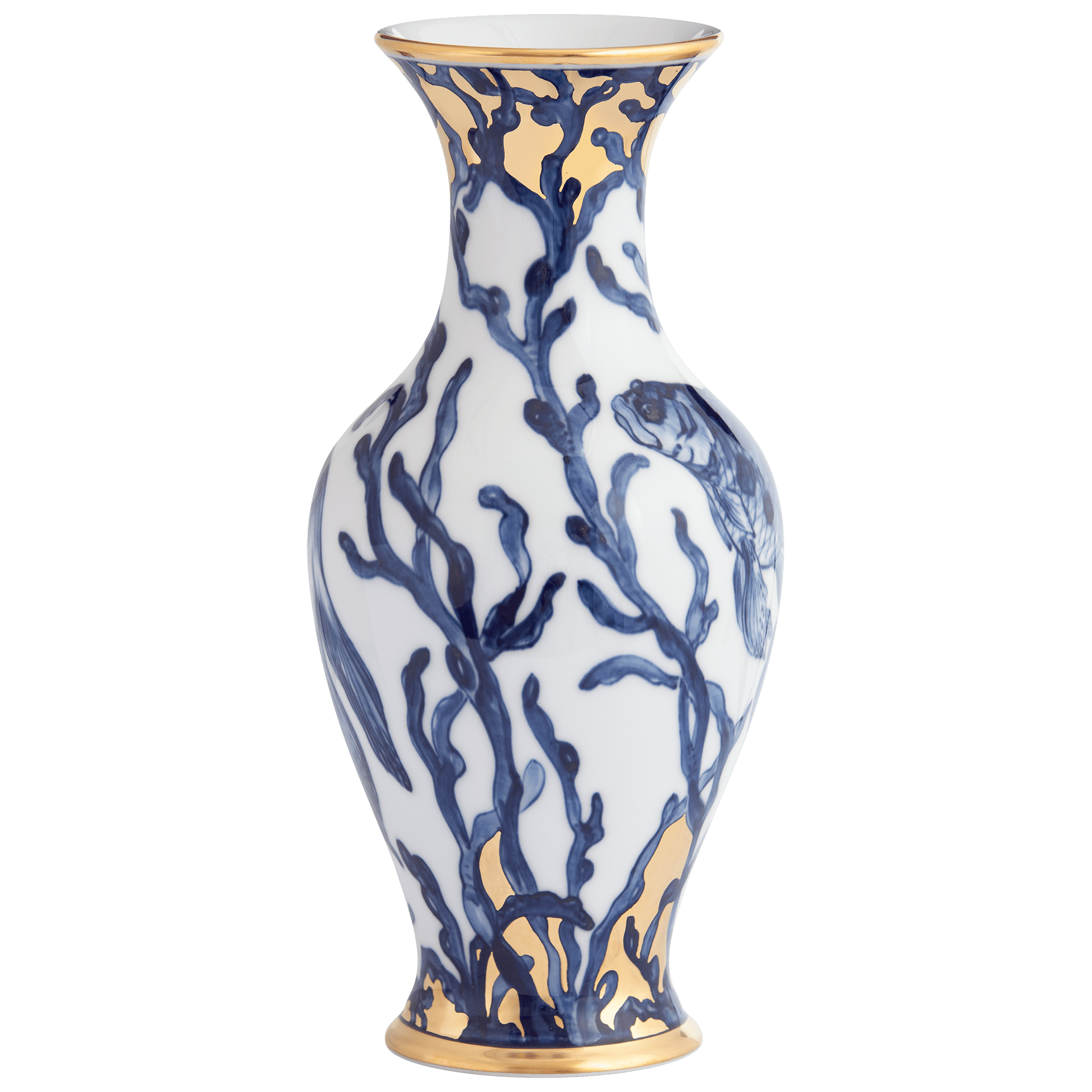 Vase, Schleierfisch im Blasentang, H 24 cm | Meissen Neuer Ausschnitt 816374 - 50198 - Meissen Weimar