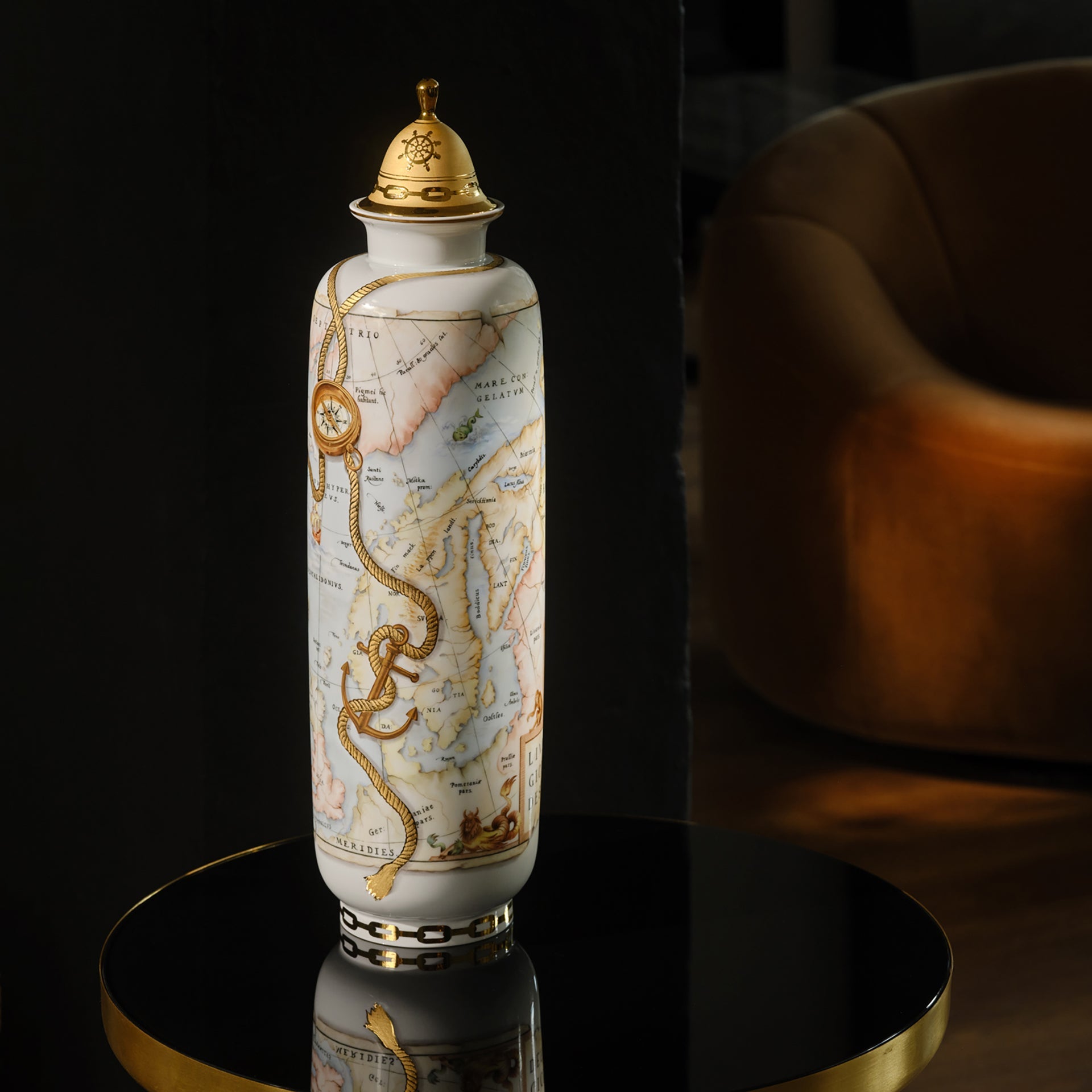 Vase Seekarte, Limitiert, H 49 cm | Meissen Limitierte Meisterwerke 29b684-51180 - Meissen Weimar